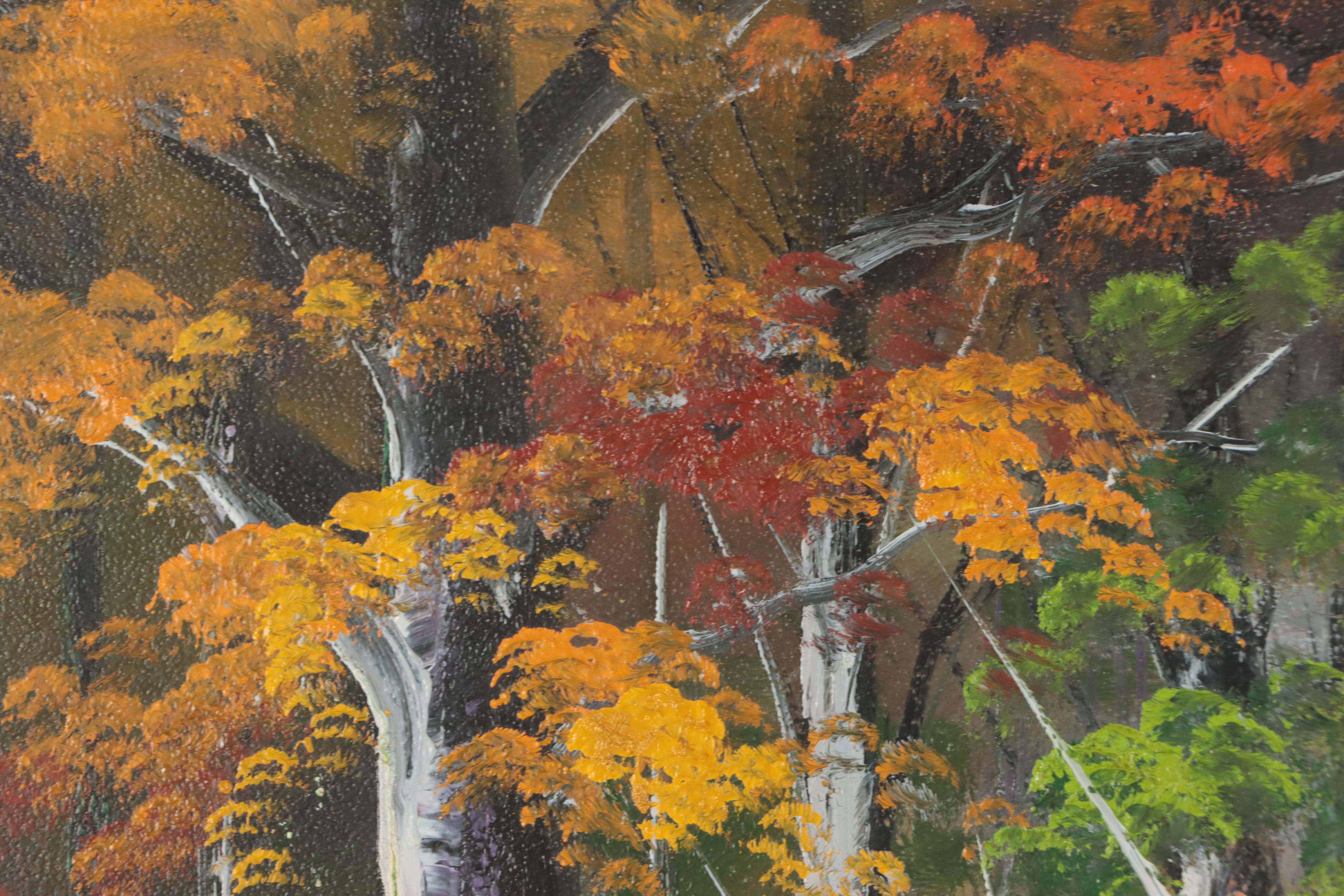 Landscape Acrylic Painting, Mid to Late 20th Century