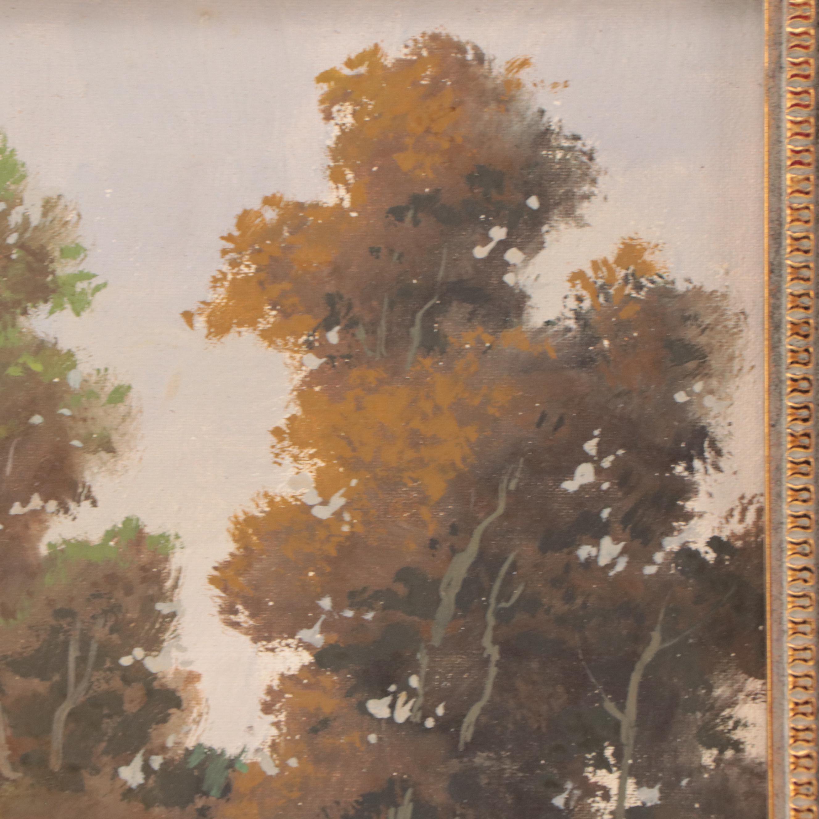 Oil Painting of Alpine Landscape