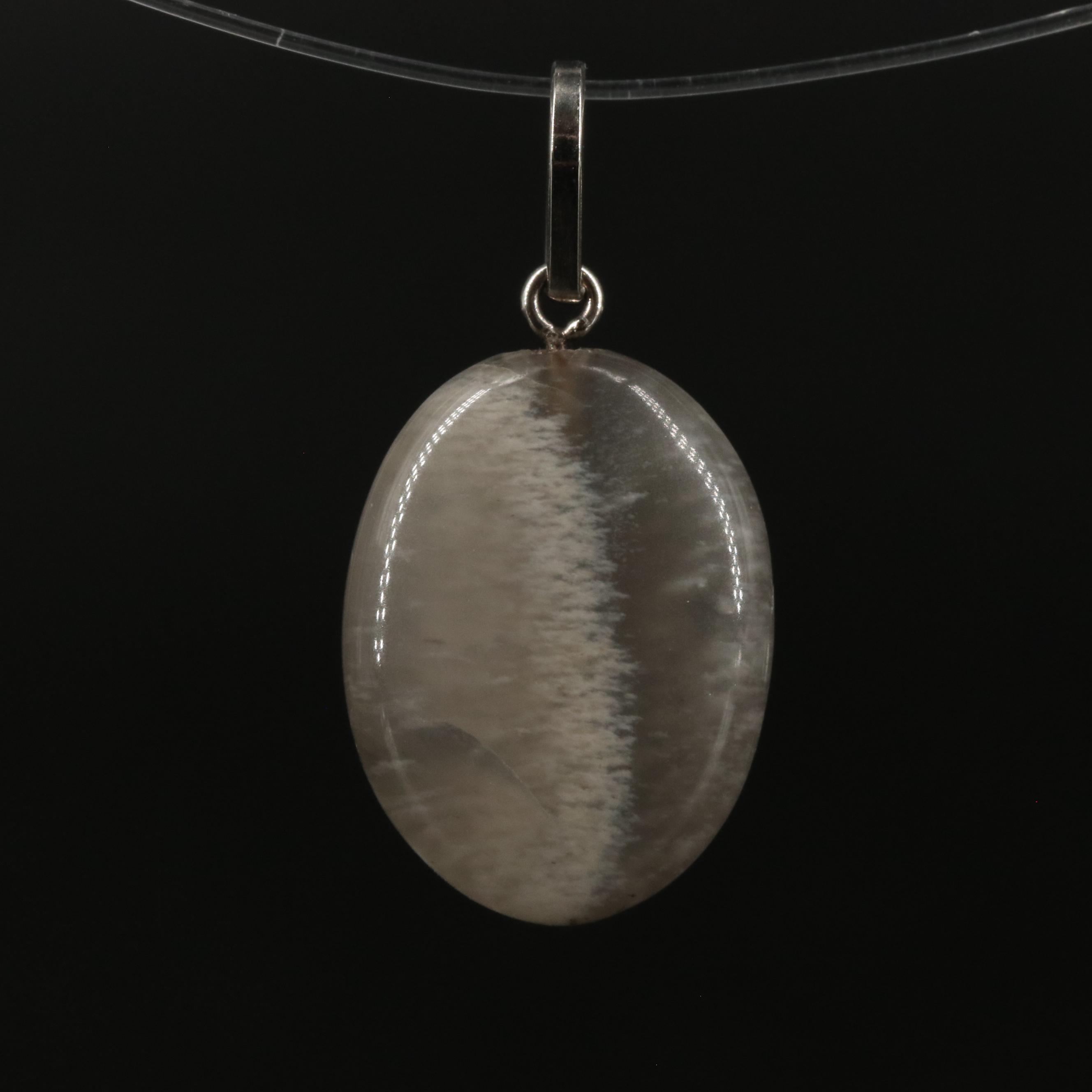 14K Moonstone Drop Pendant