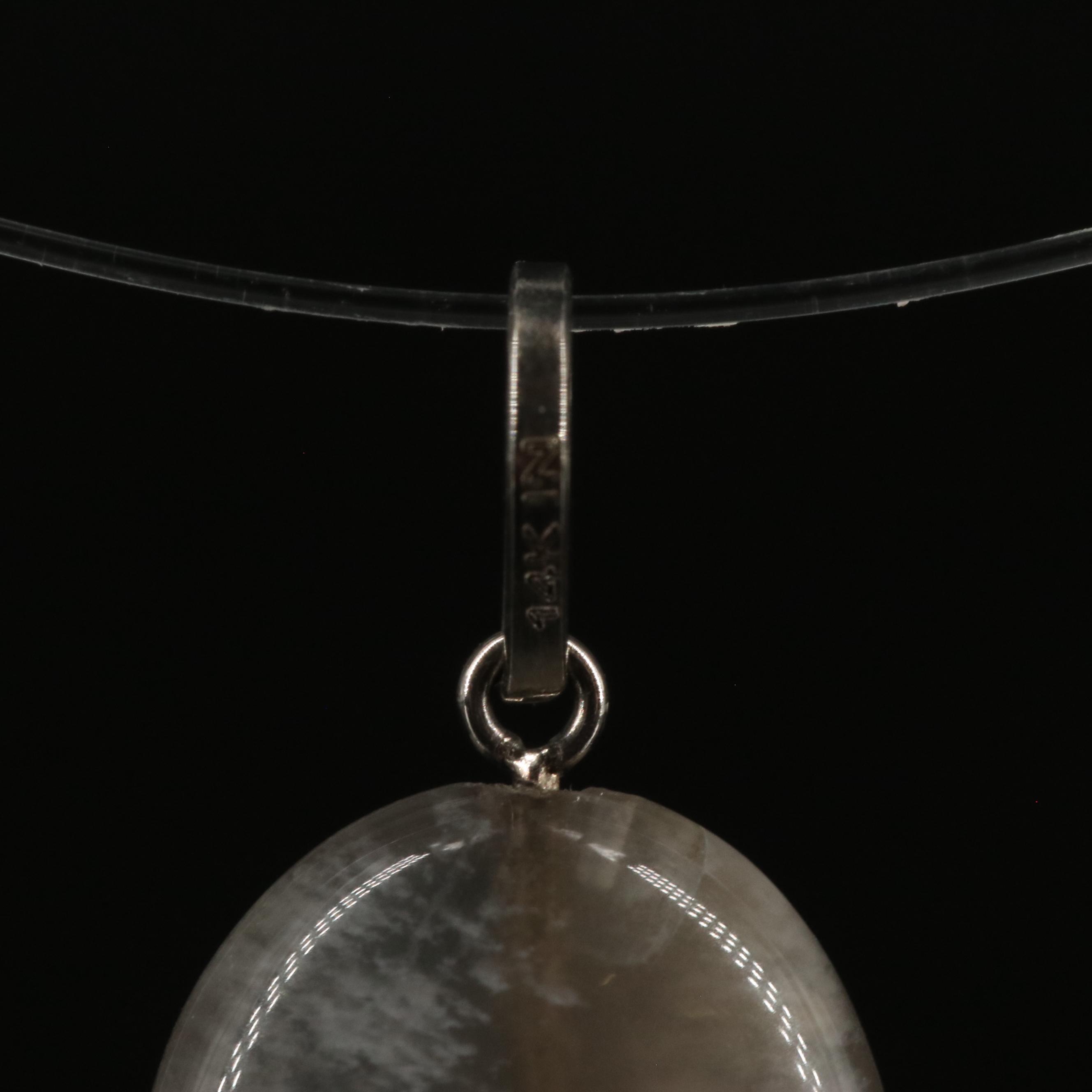 14K Moonstone Drop Pendant