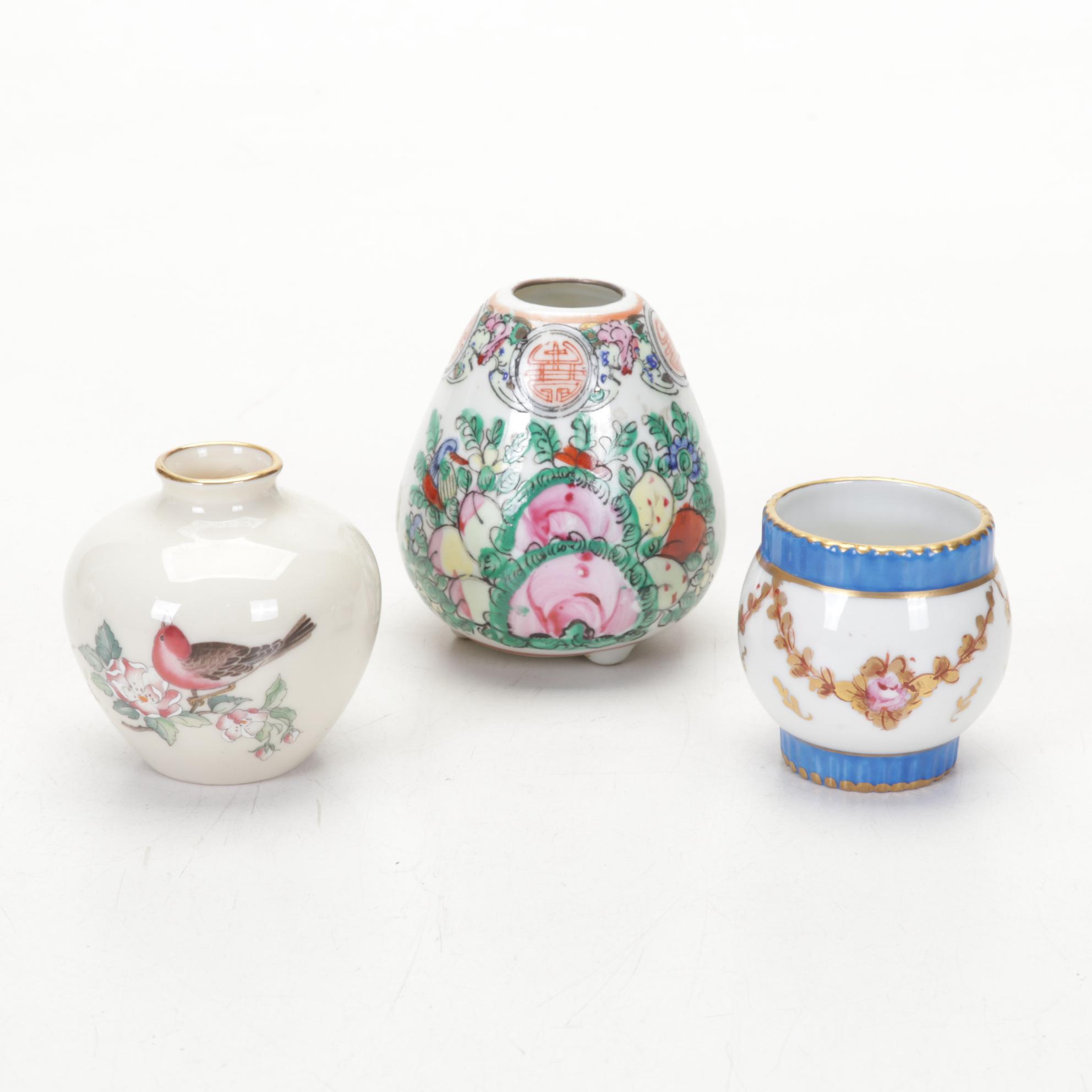Chinese Famille Rose with Other Porcelain Vases, 20th Century