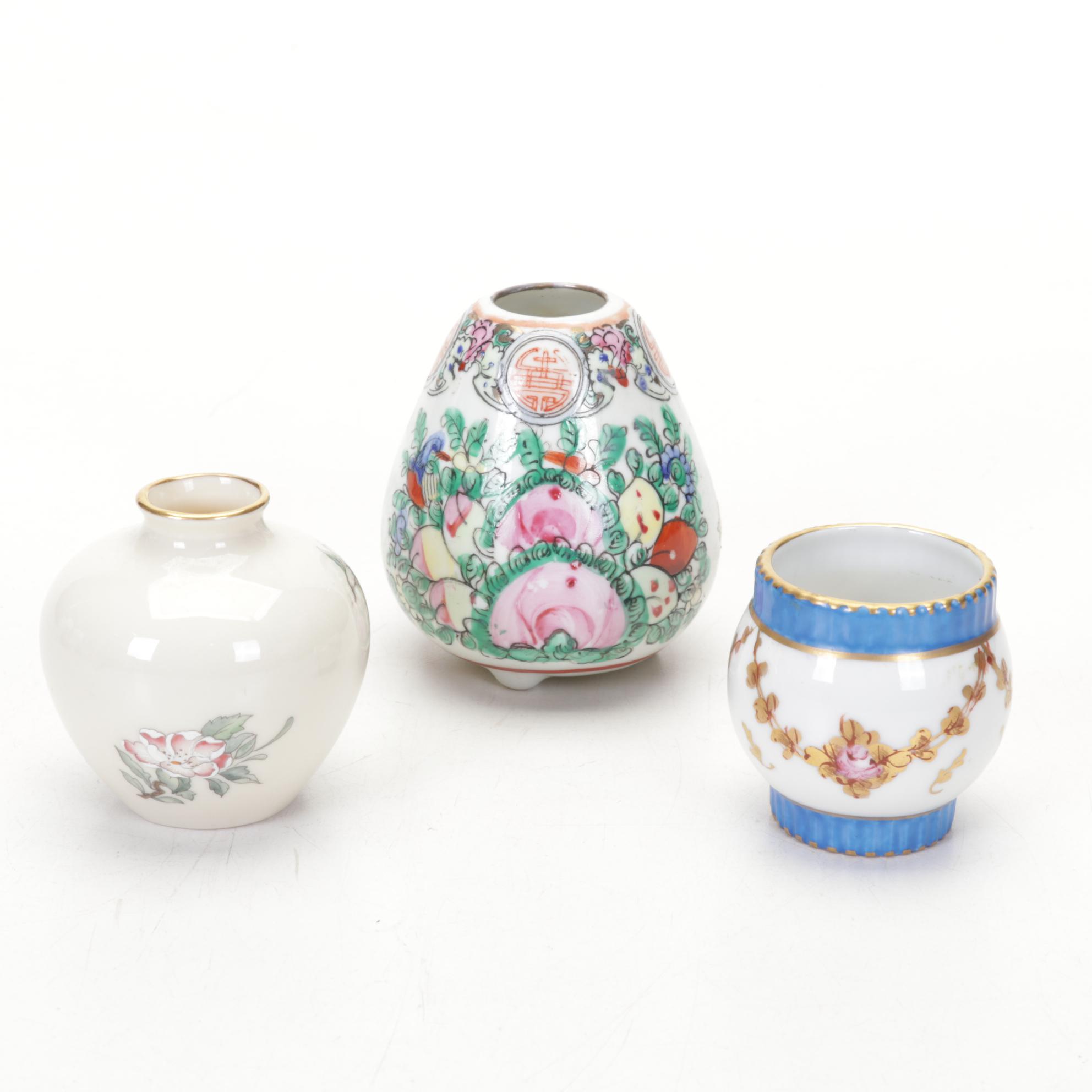 Chinese Famille Rose with Other Porcelain Vases, 20th Century