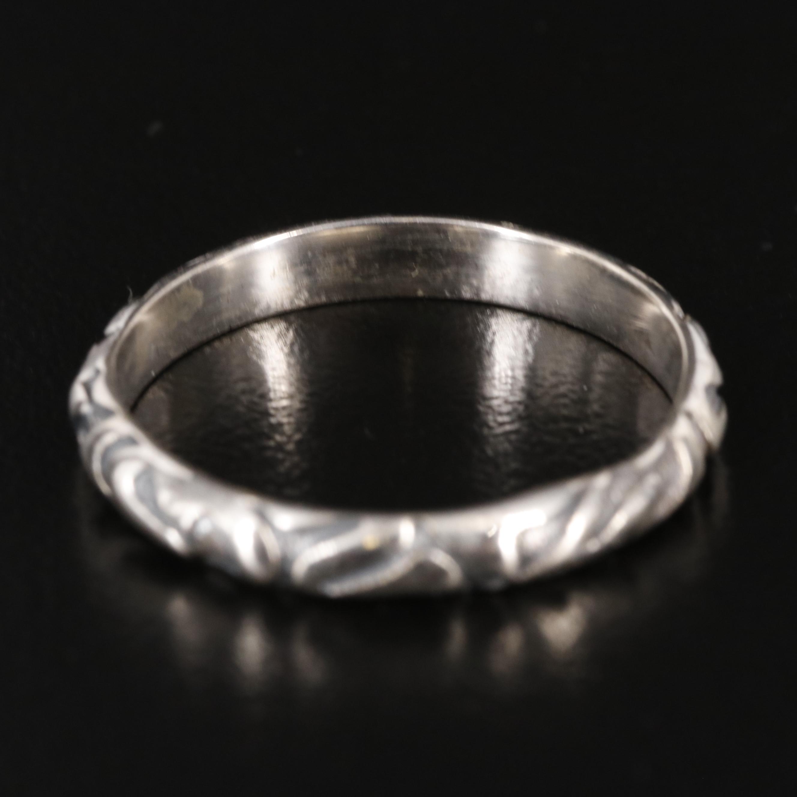 Sterling Textured Band