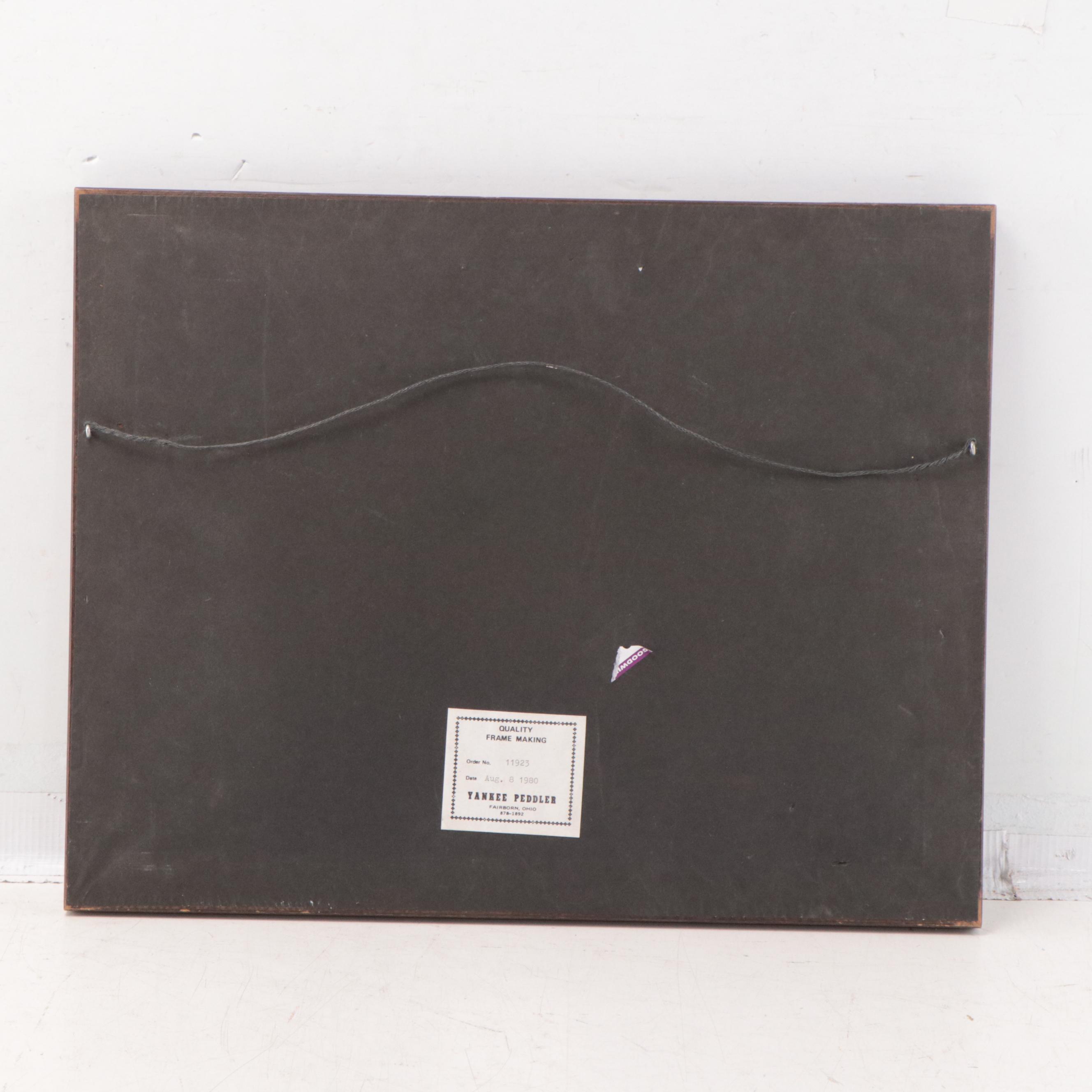 Watercolor Painting of Winter Landscape