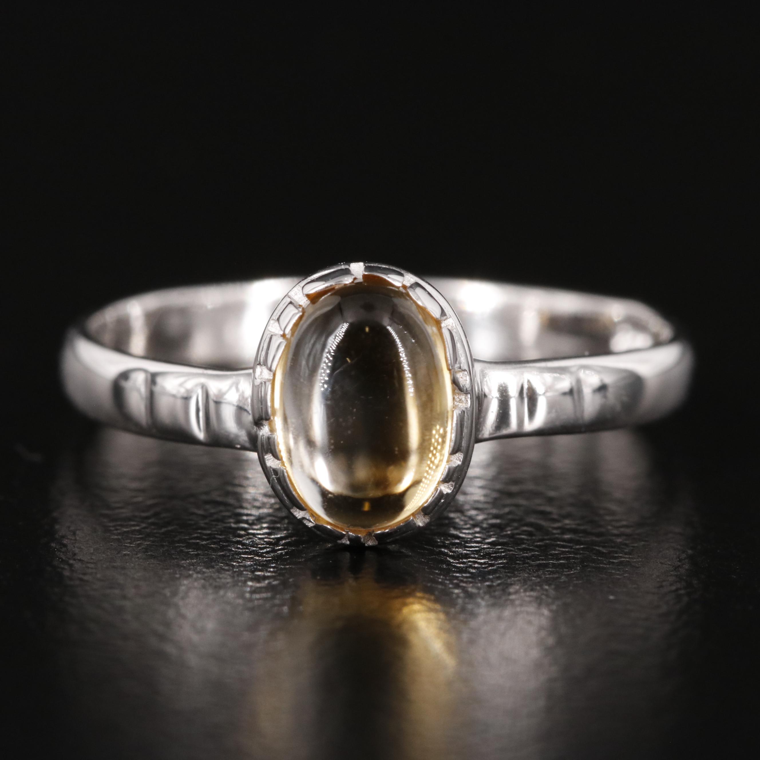 Sterling Citrine Ring