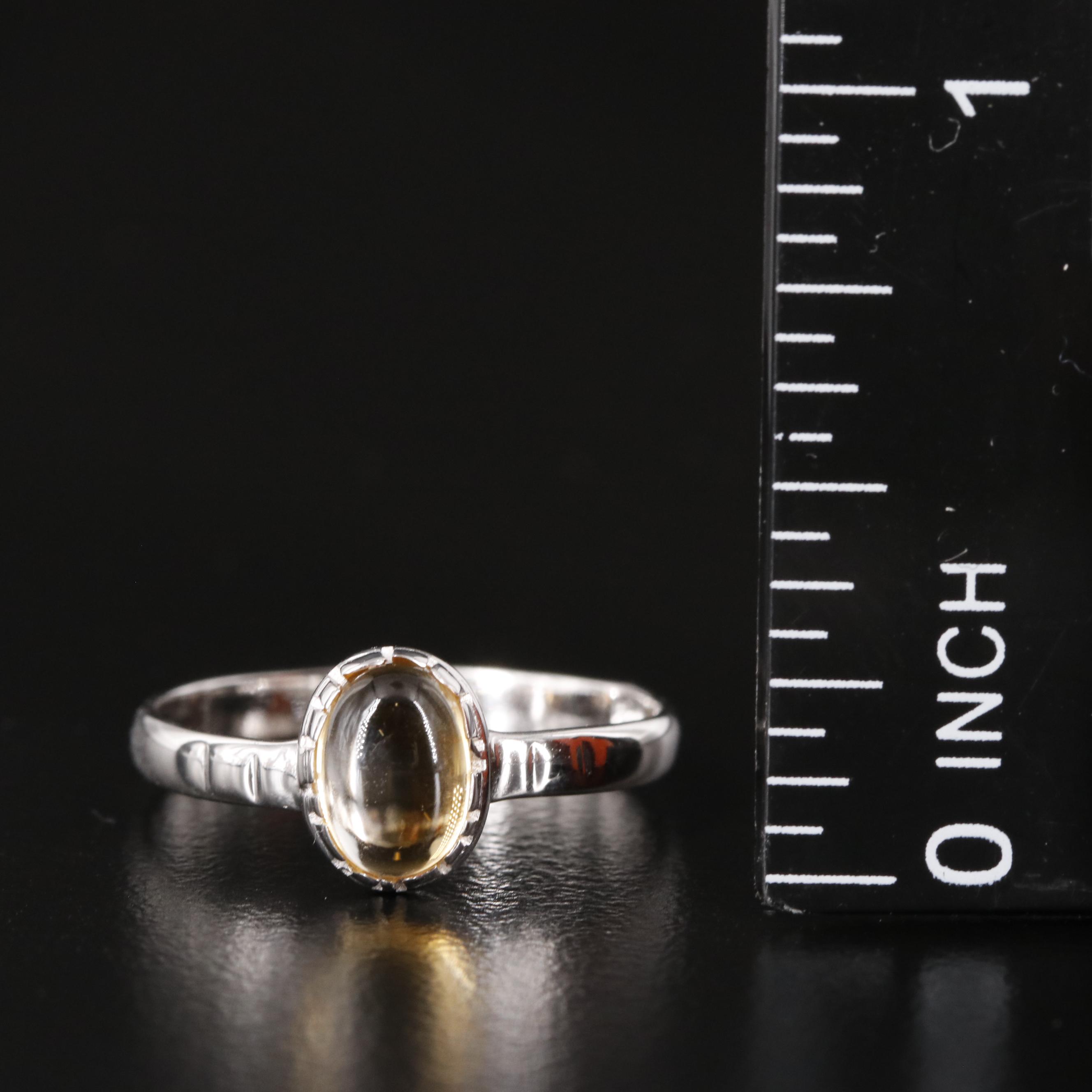 Sterling Citrine Ring
