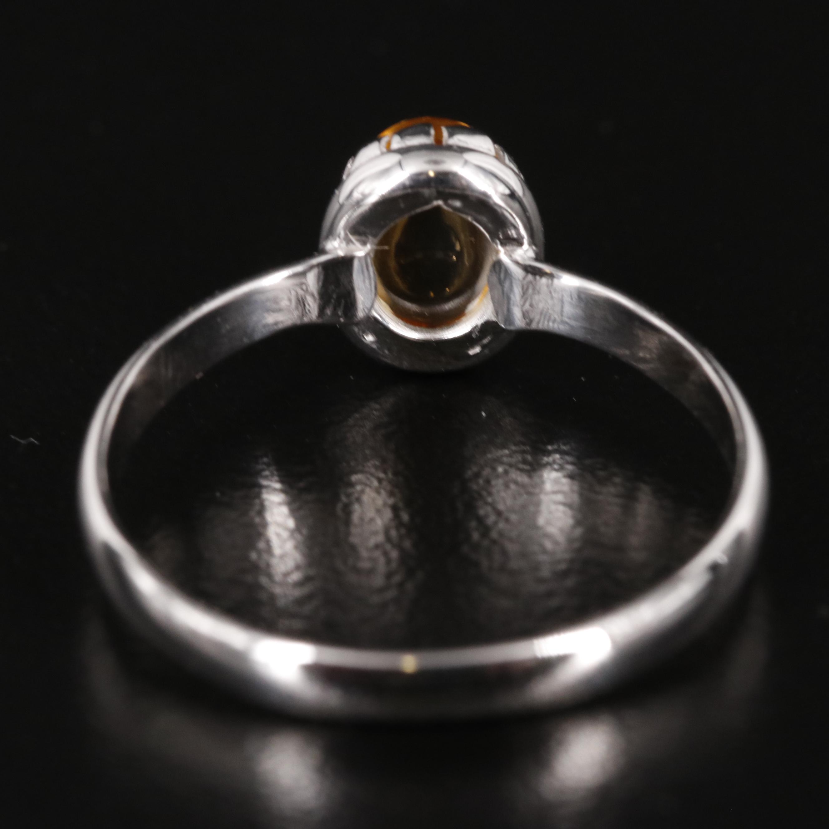 Sterling Citrine Ring