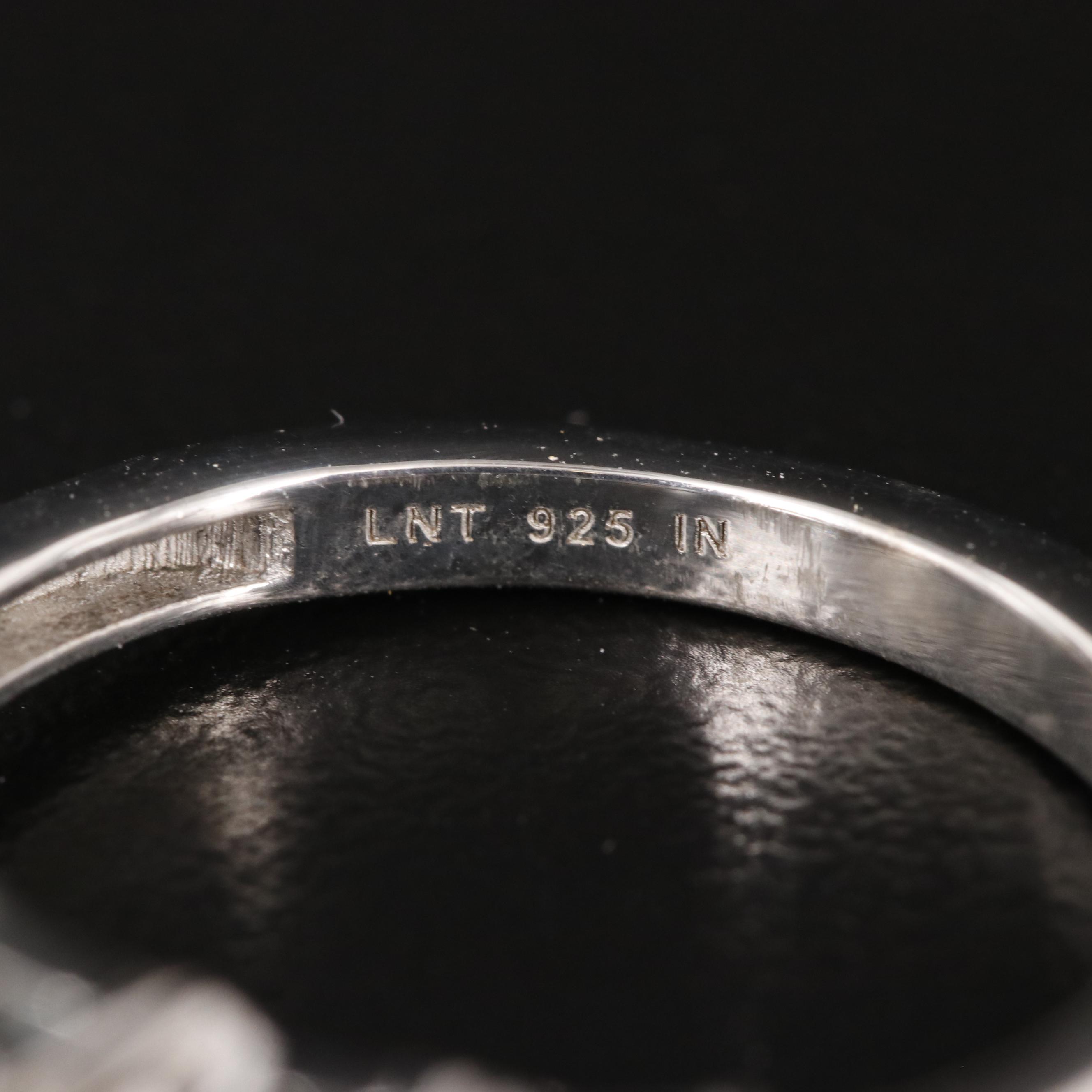 Sterling Blue and White Topaz Band