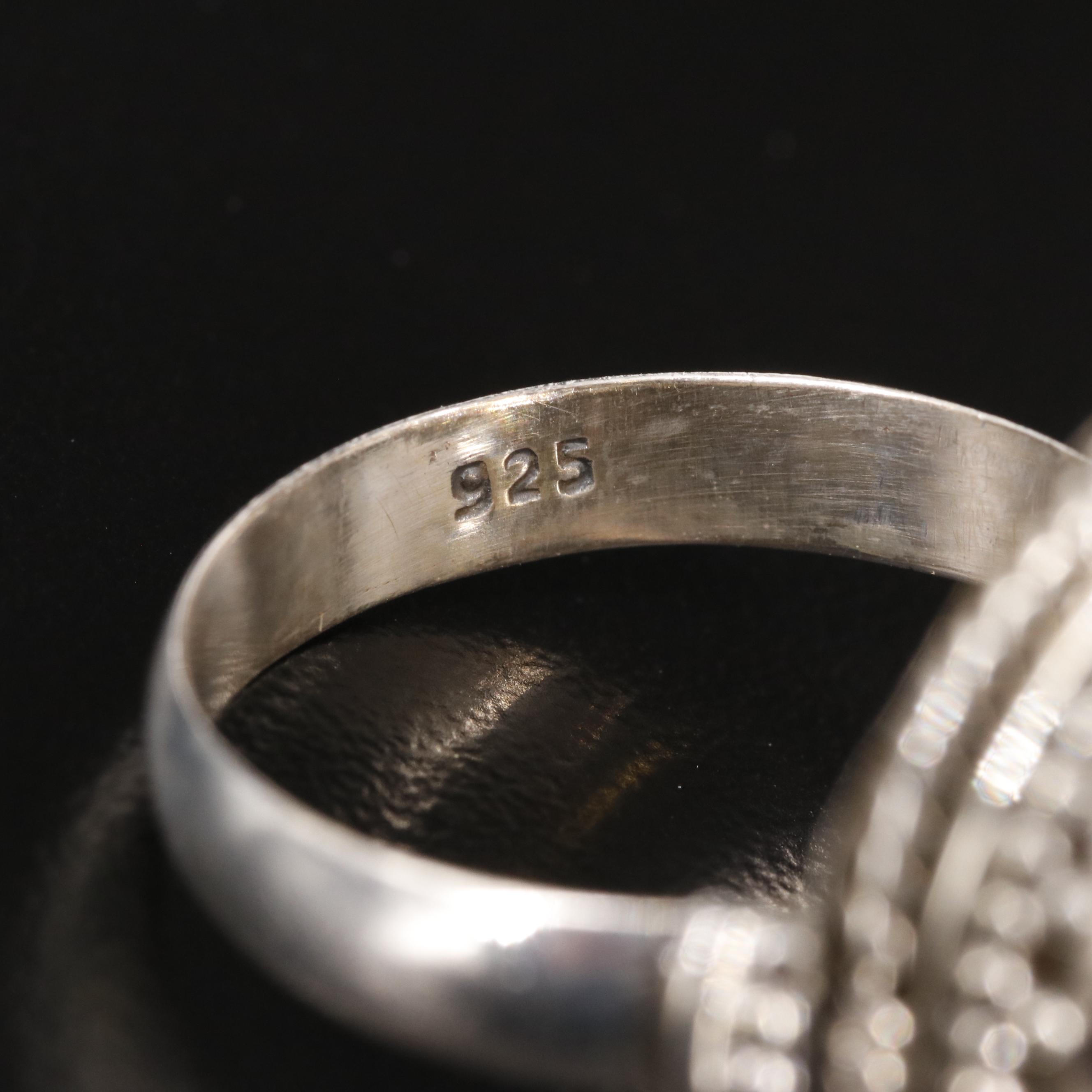 Sterling Oval Smoky Quartz Ring