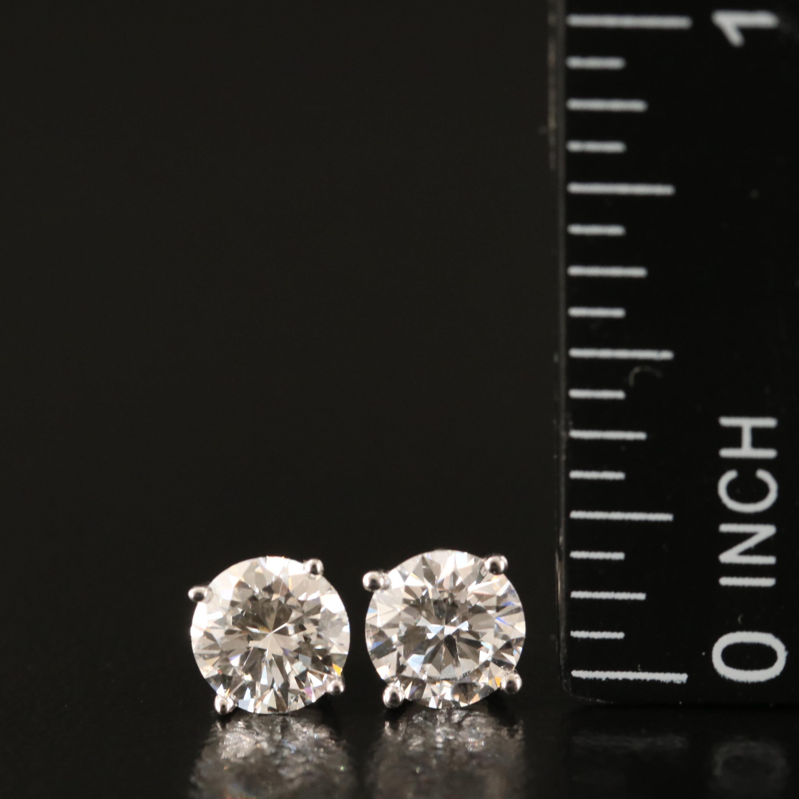 14K 1.57 CTW Lab Grown Diamond Stud Earrings