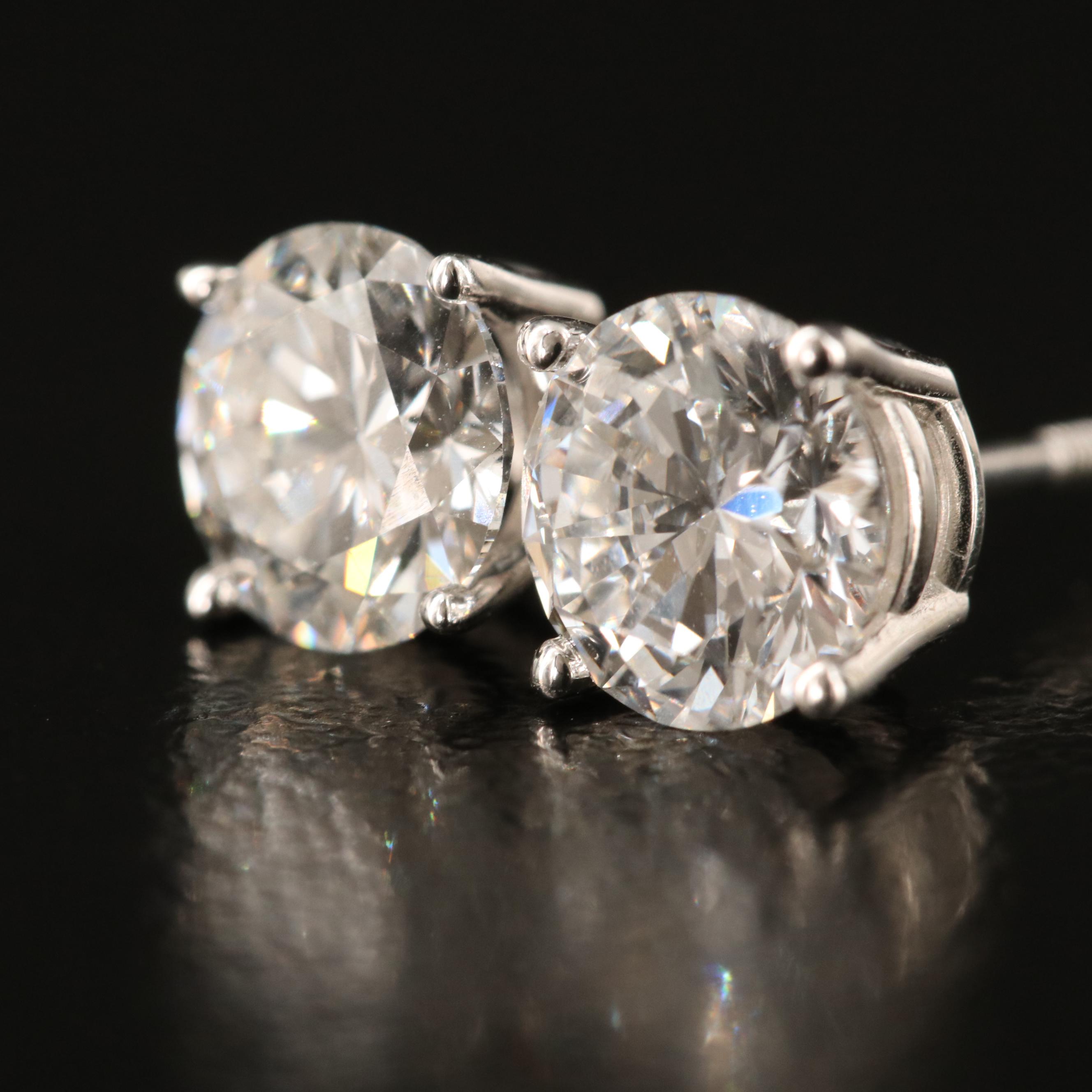 14K 1.57 CTW Lab Grown Diamond Stud Earrings
