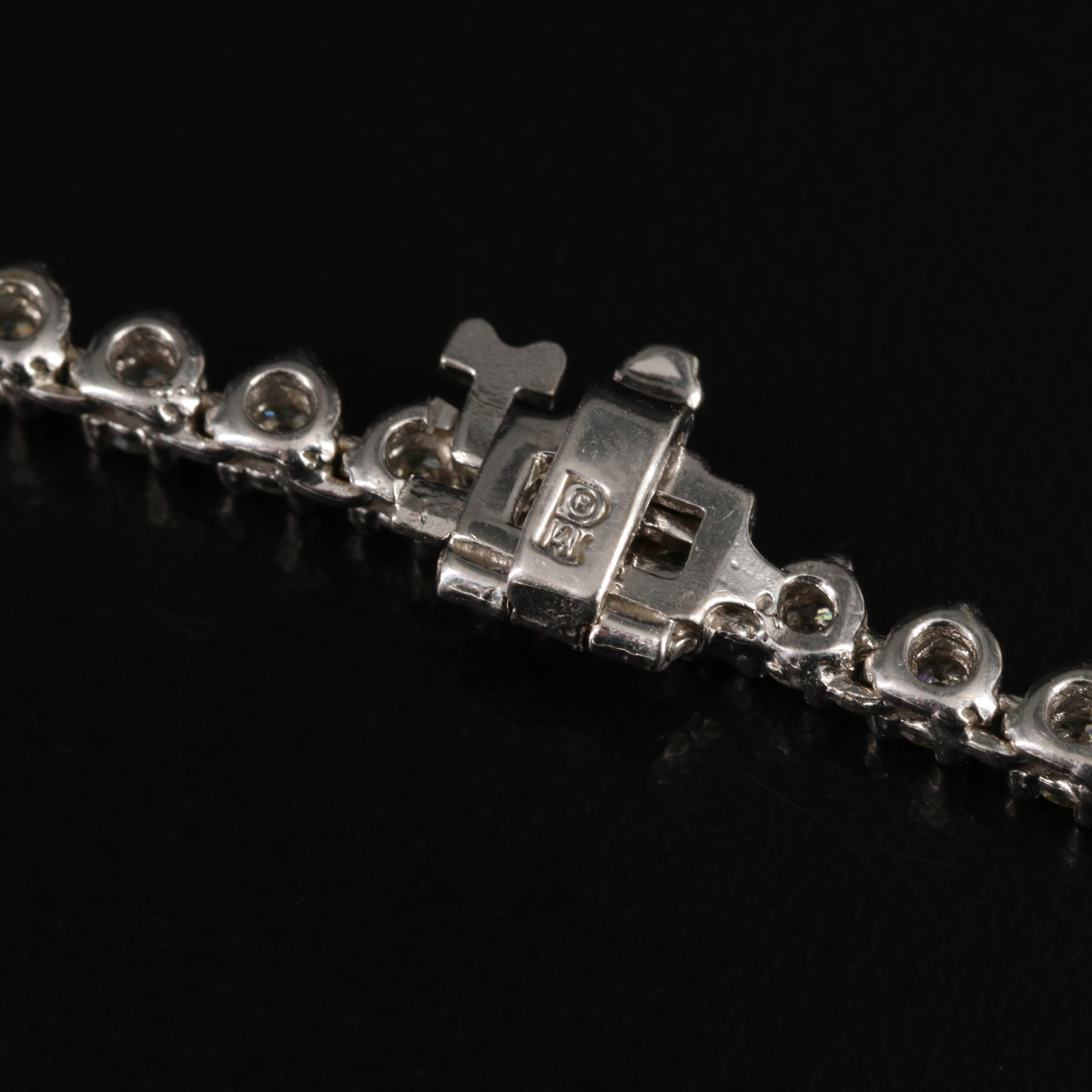 14K 9.60 CTW Diamond Graduated Rivière Necklace with Online Digital IGI Report