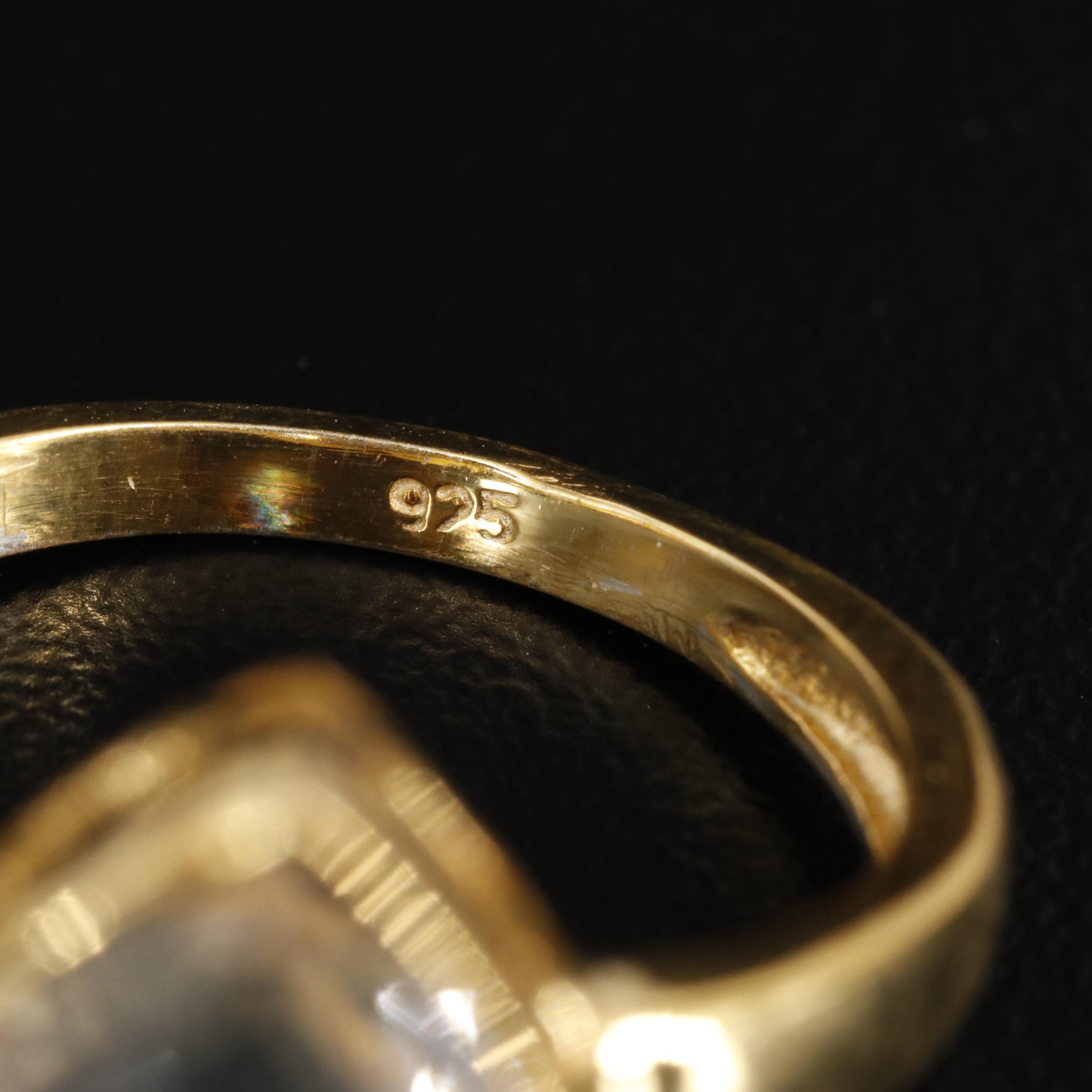 Sterling Teardrop Citrine Ring