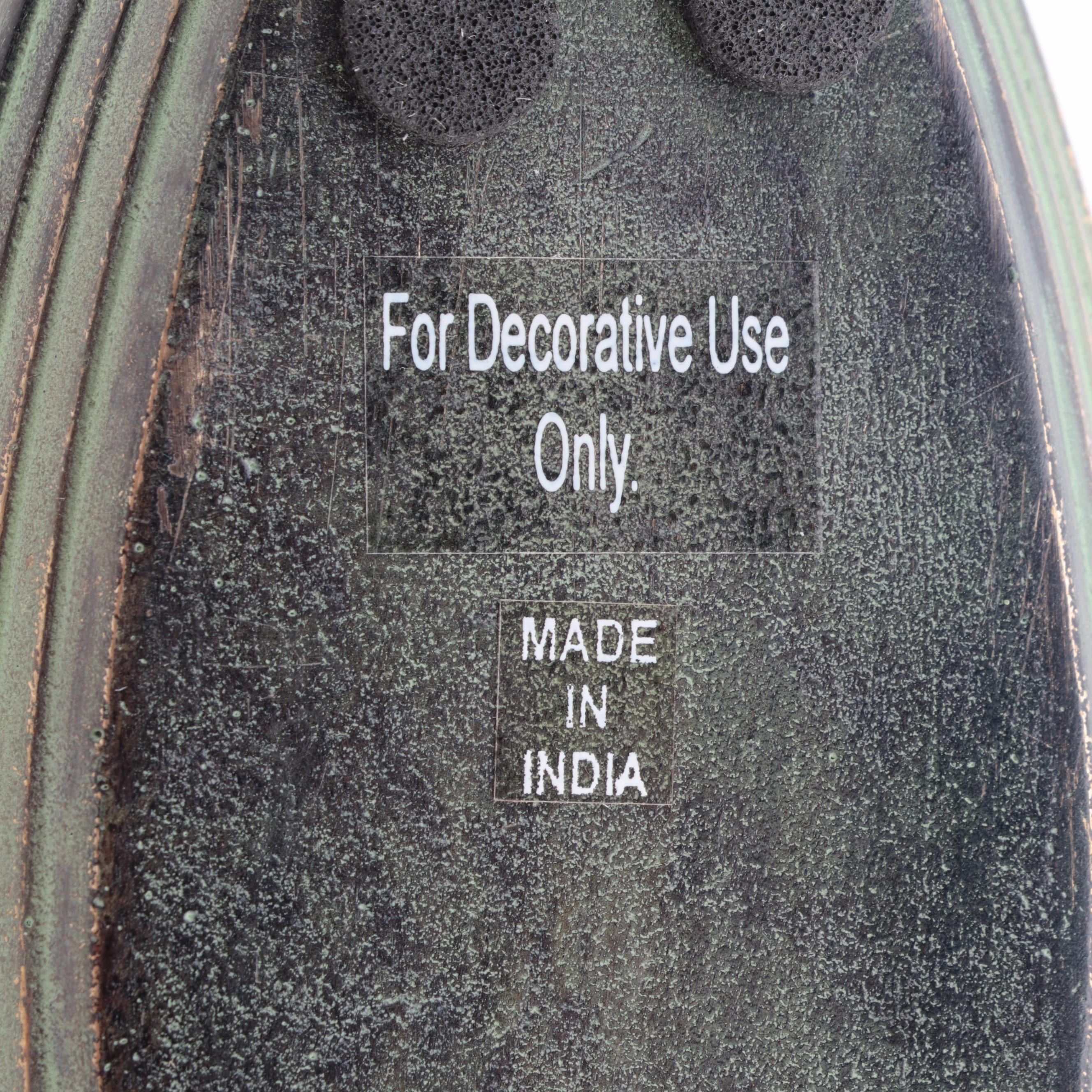 Patinated Cast Metal Bunny in Rowboat Trinket Dish