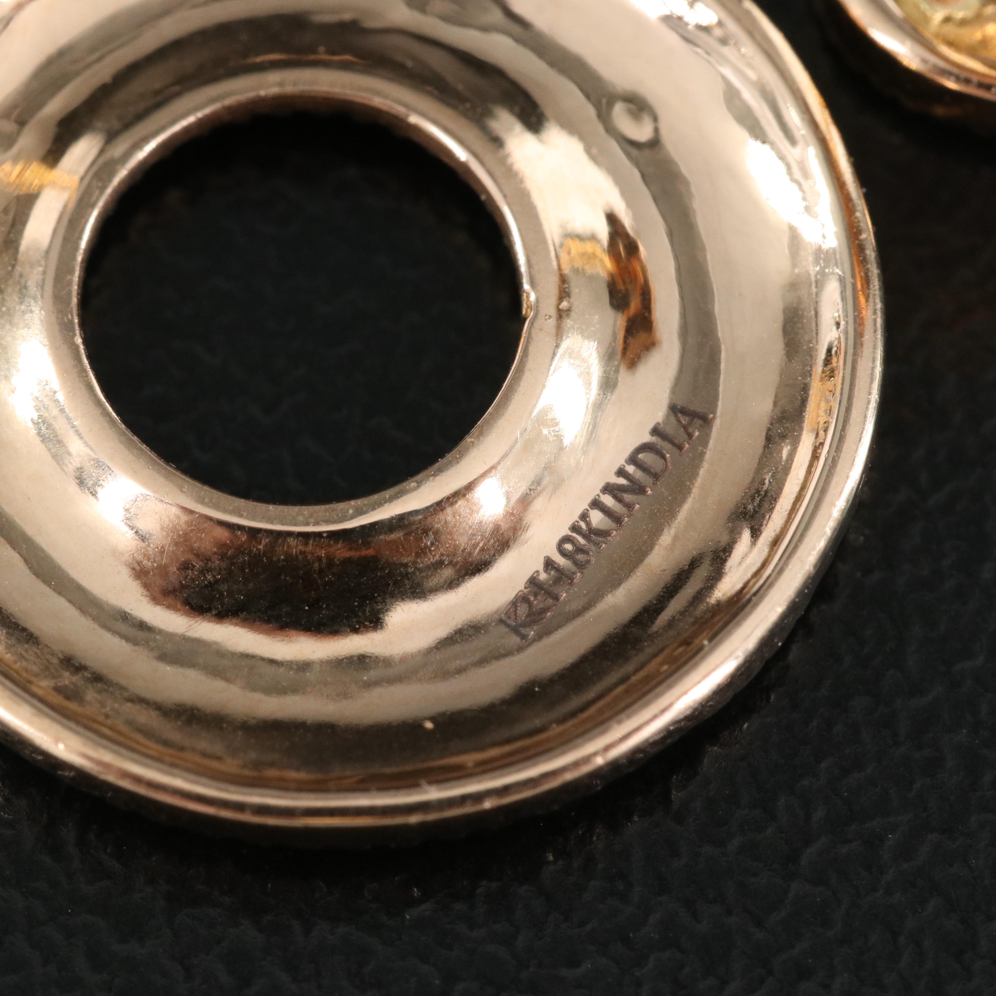 18K Rose Gold 0.86 CTW Diamond Earrings with Milgrain Trim