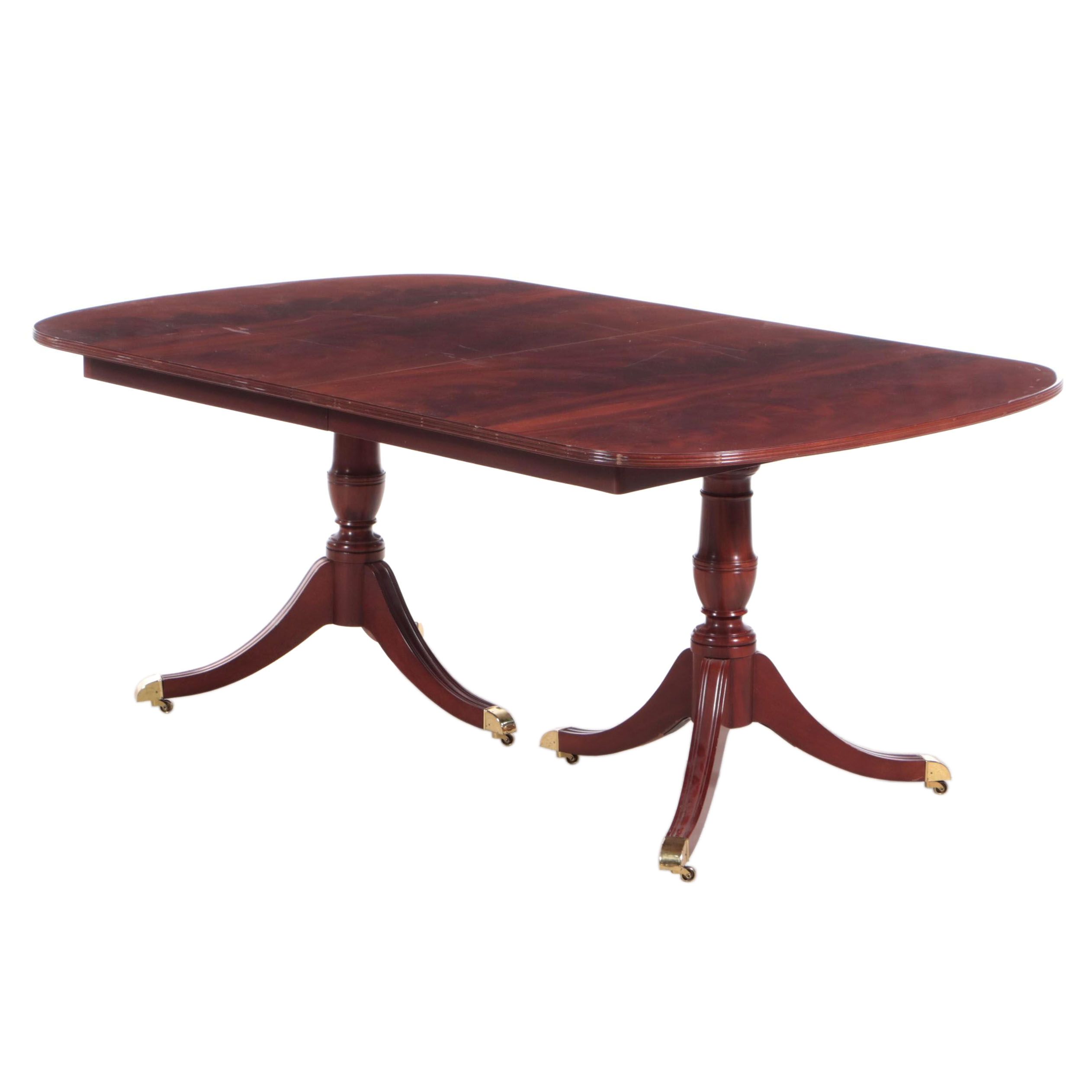 Kindel Winterthur Collection Duncan Phyfe Style Mahogany Dining Table
