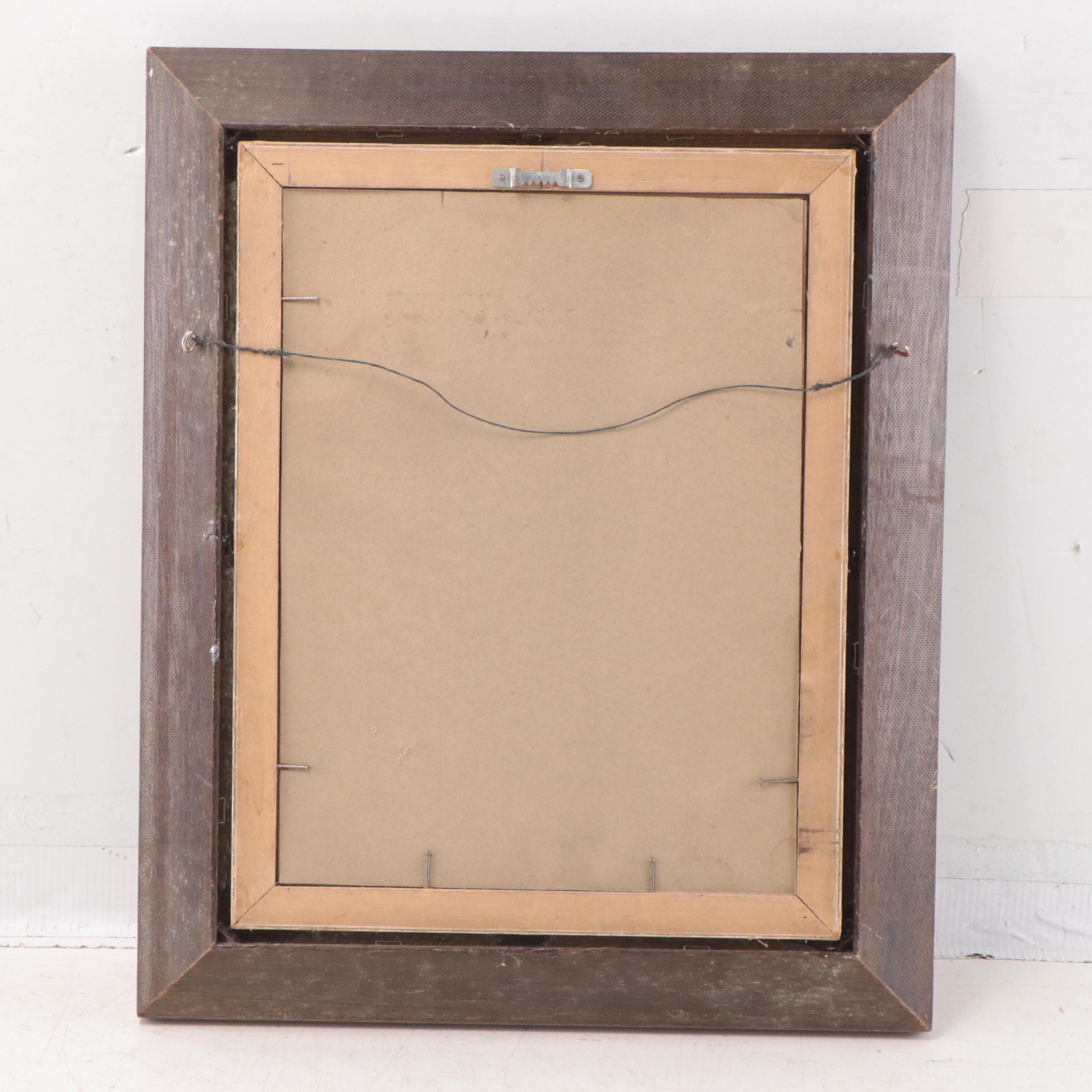 Watercolor Painting of Winter Landscape