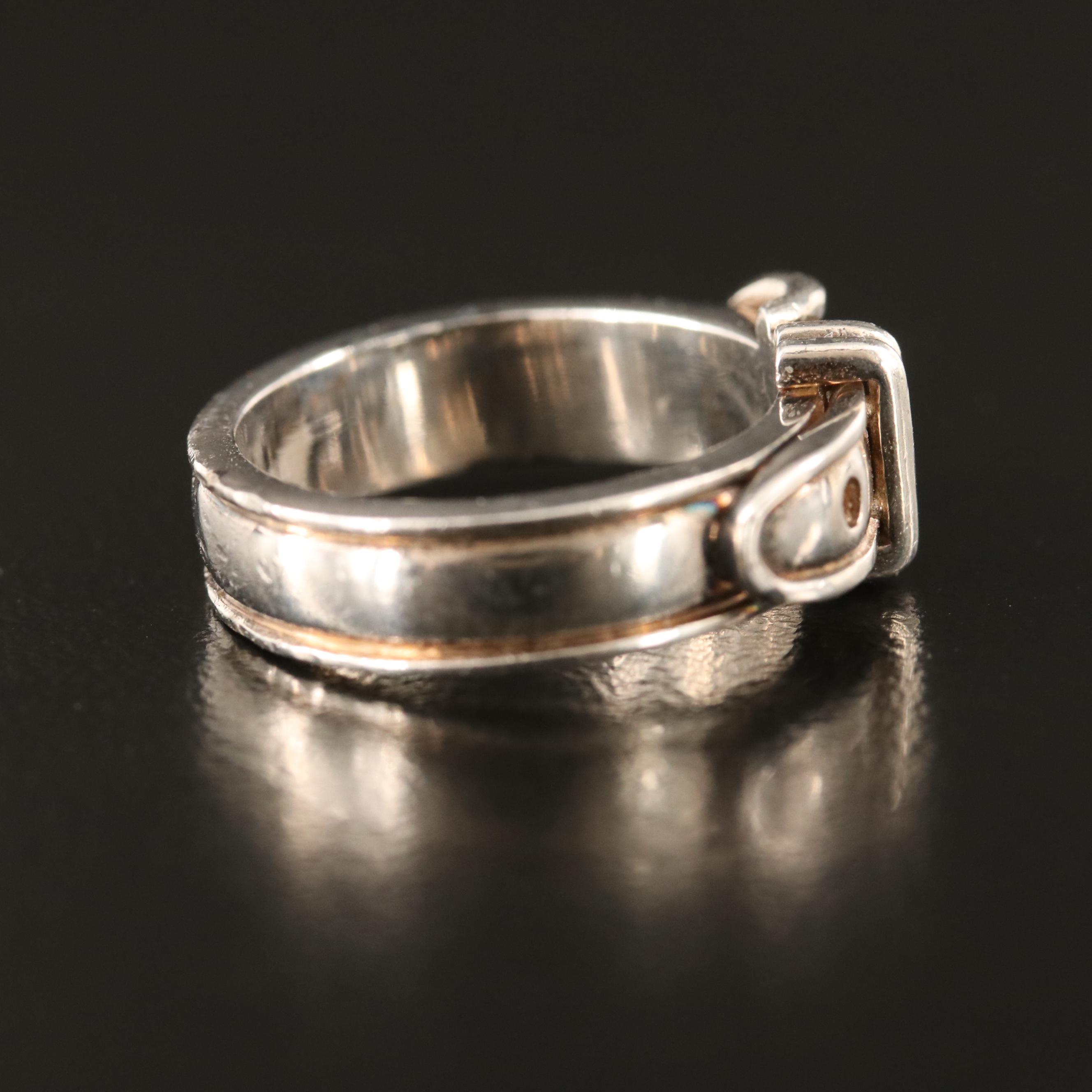 Hermès "Ceinture" Sterling Buckle Ring