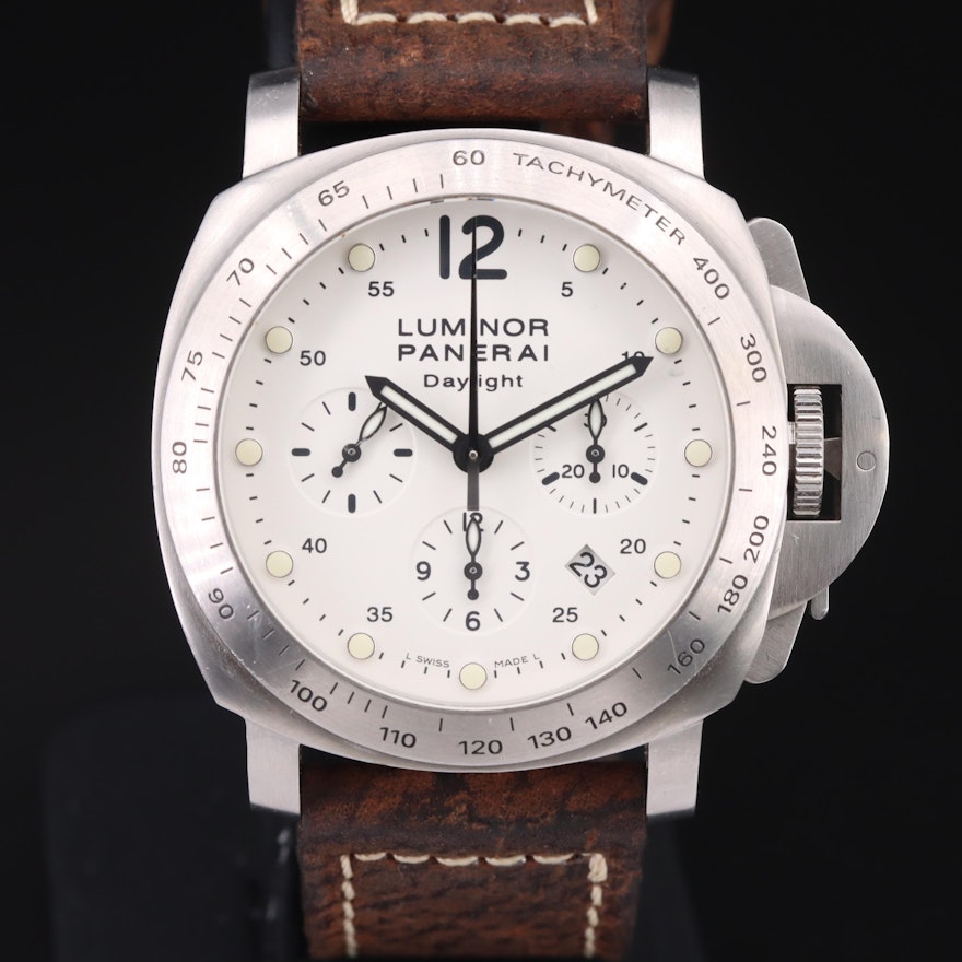 2007 Panerai Luminor Daylight Chronograph Wristwatch