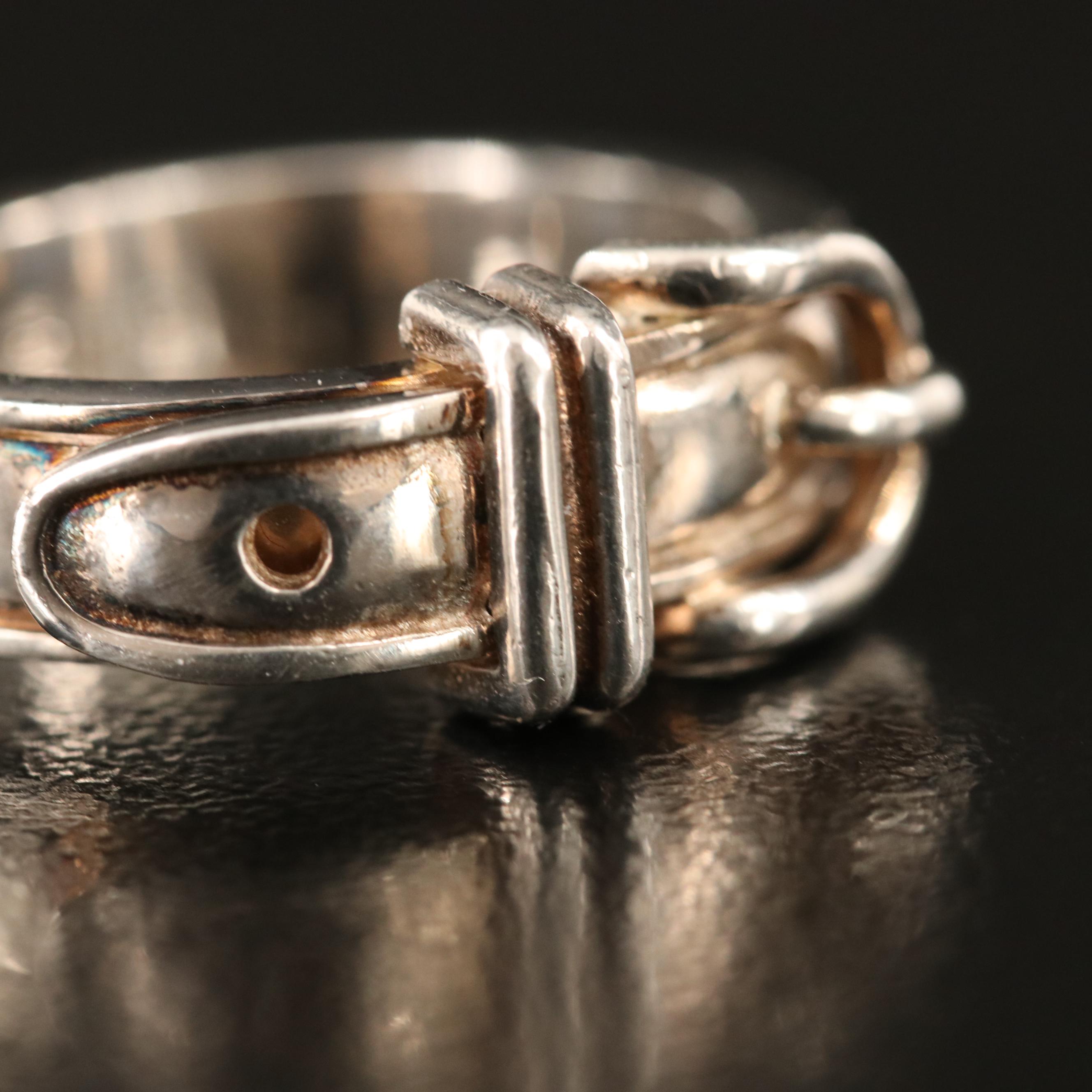 Hermès "Ceinture" Sterling Buckle Ring