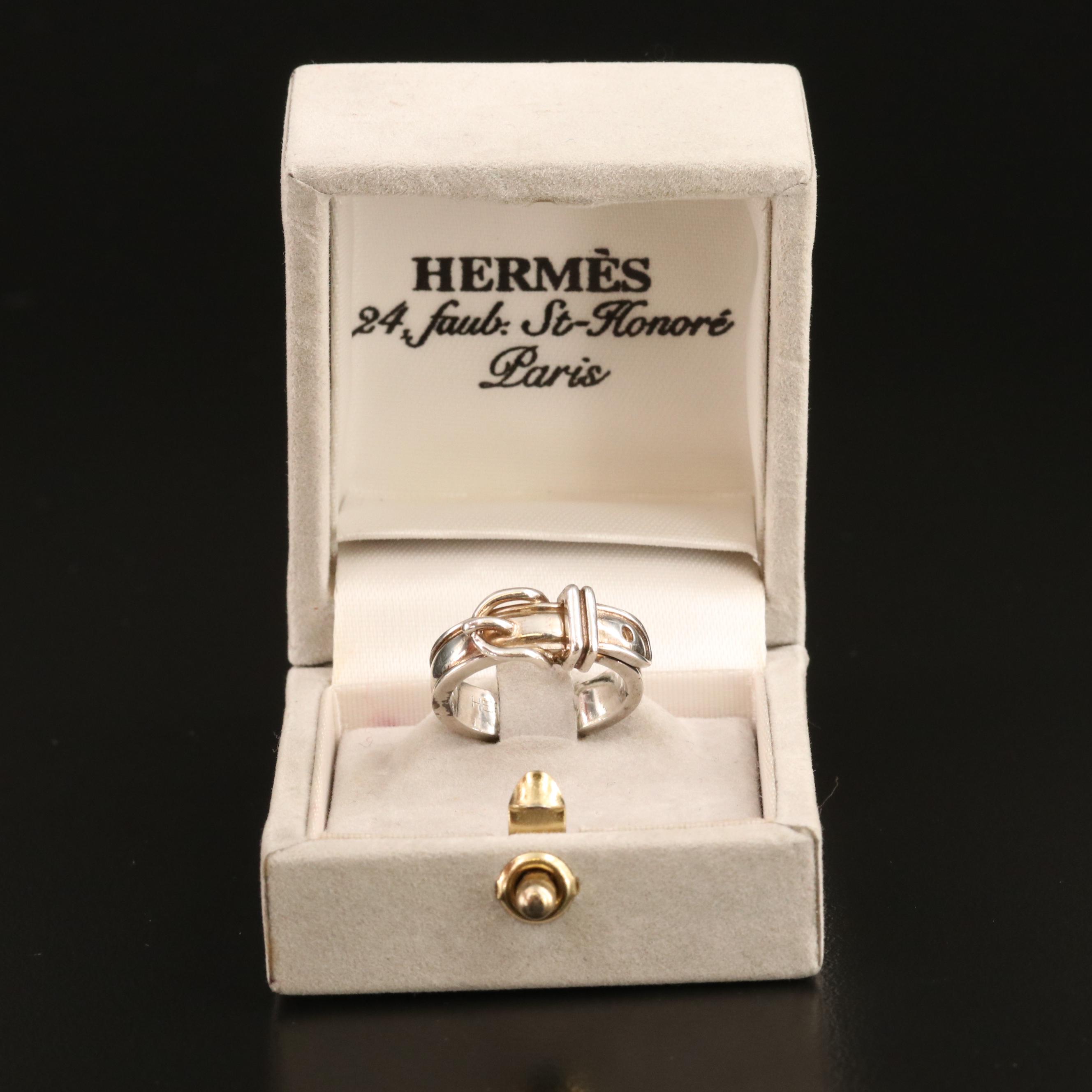 Hermès "Ceinture" Sterling Buckle Ring