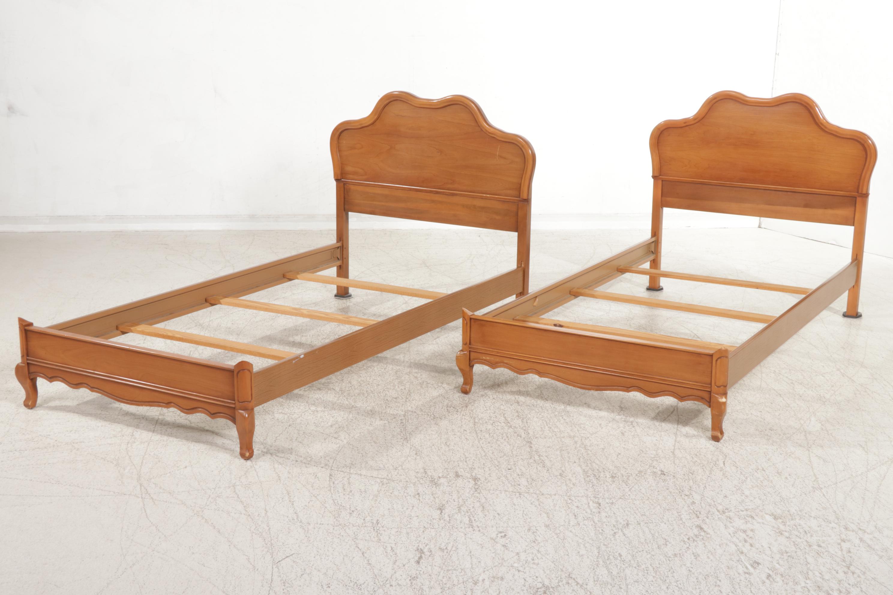 Louis XV Style Cherry Five-Piece Bedroom Suite, Late 20th Century