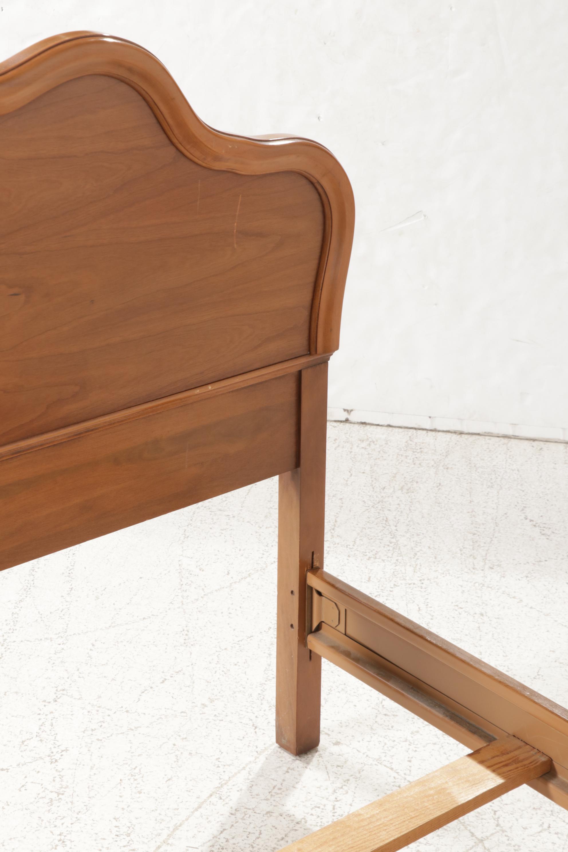 Louis XV Style Cherry Five-Piece Bedroom Suite, Late 20th Century