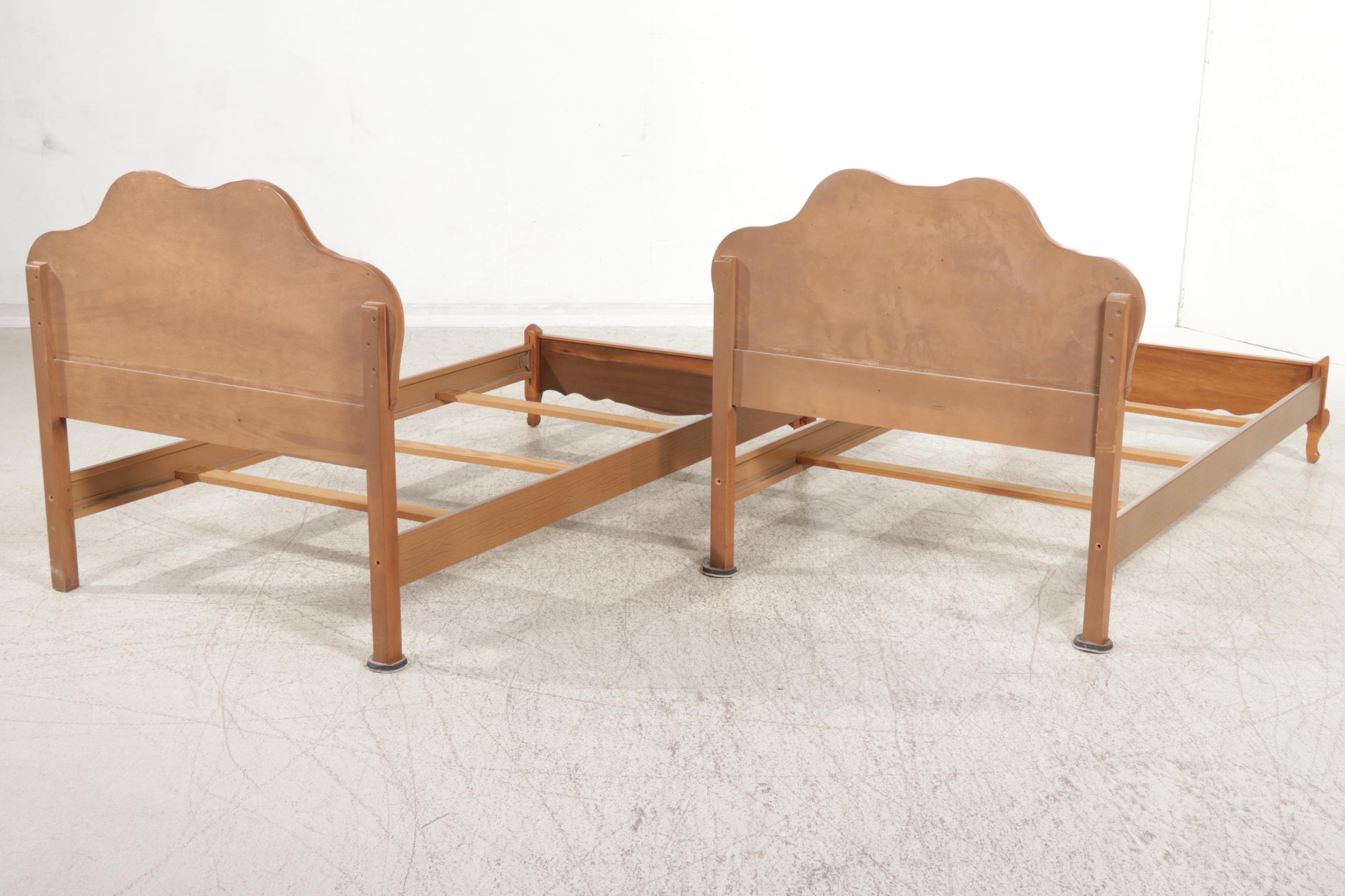 Louis XV Style Cherry Five-Piece Bedroom Suite, Late 20th Century