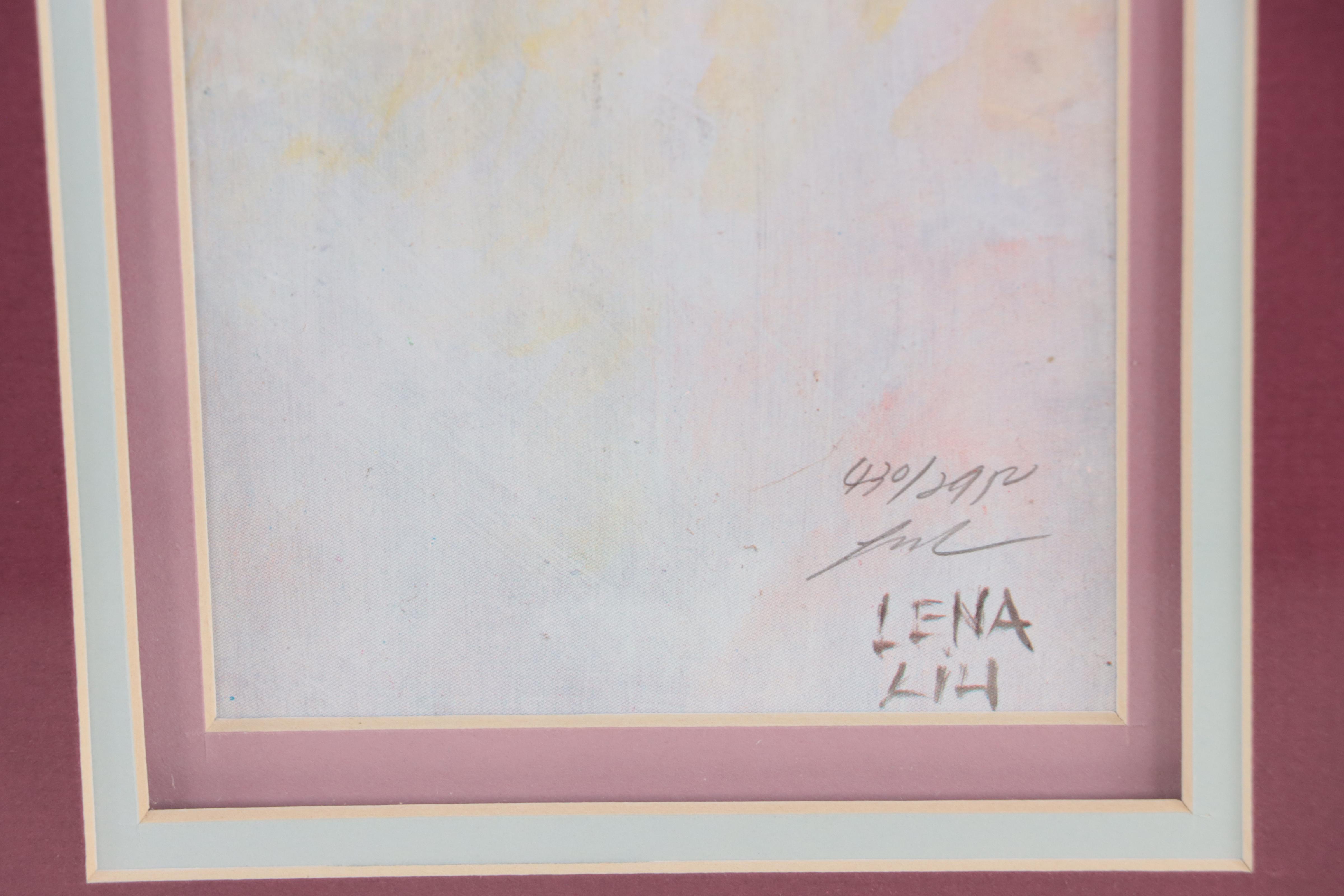 Offset Lithographs of Garden Scenes After Lena Lui, Late 20th Century