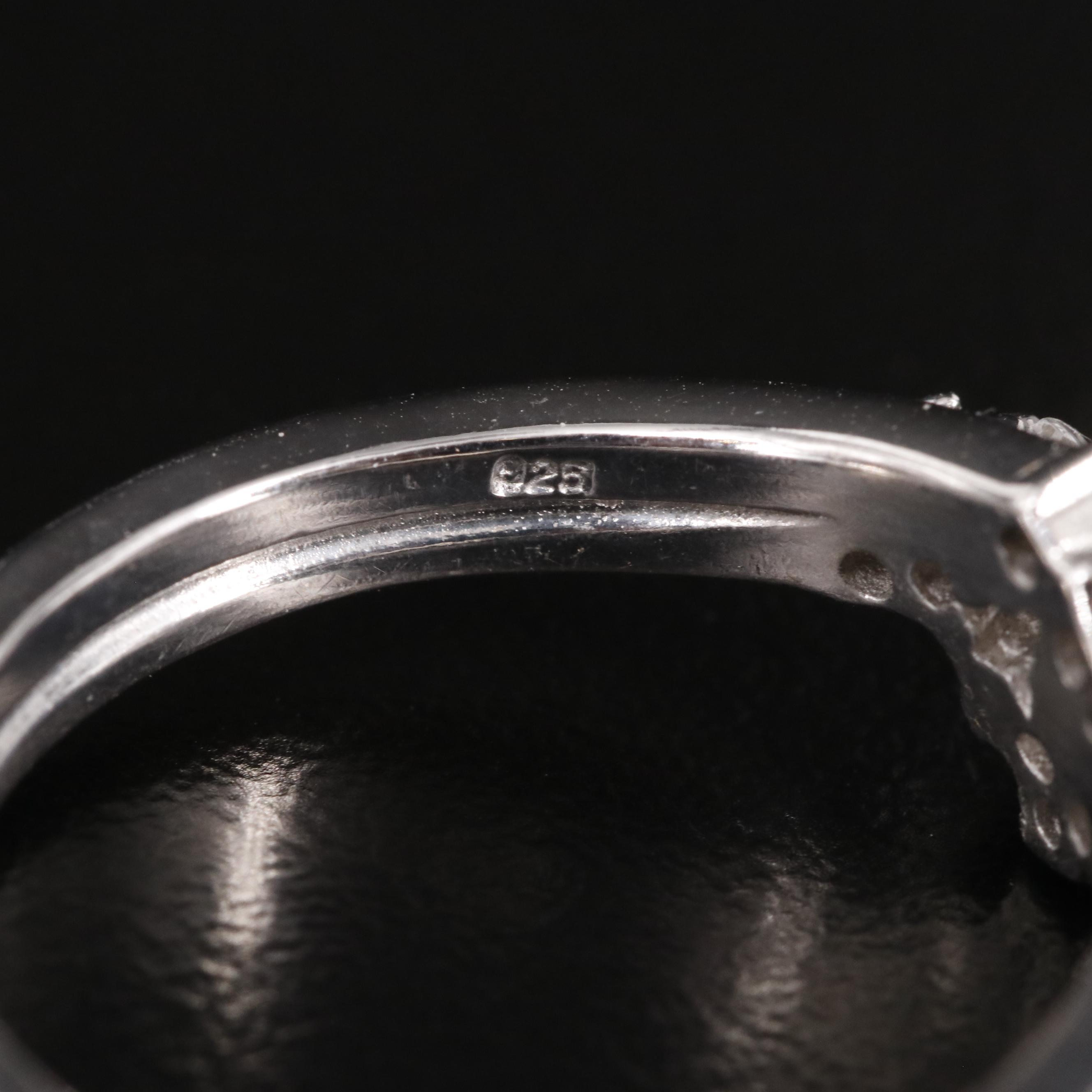 Sterling Amethyst and White Topaz Ring