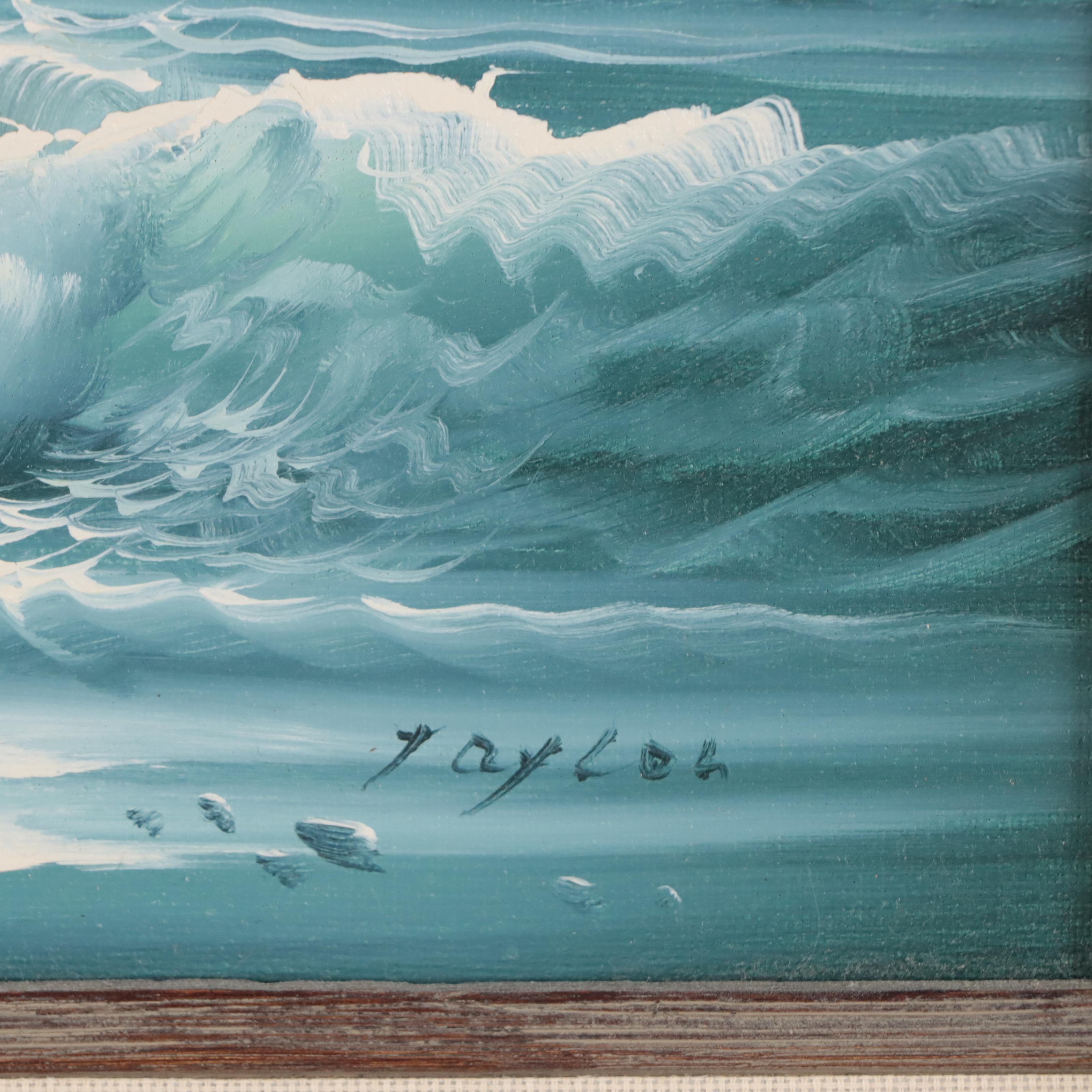 Oil Painting of a Seascape, Late 20th Century