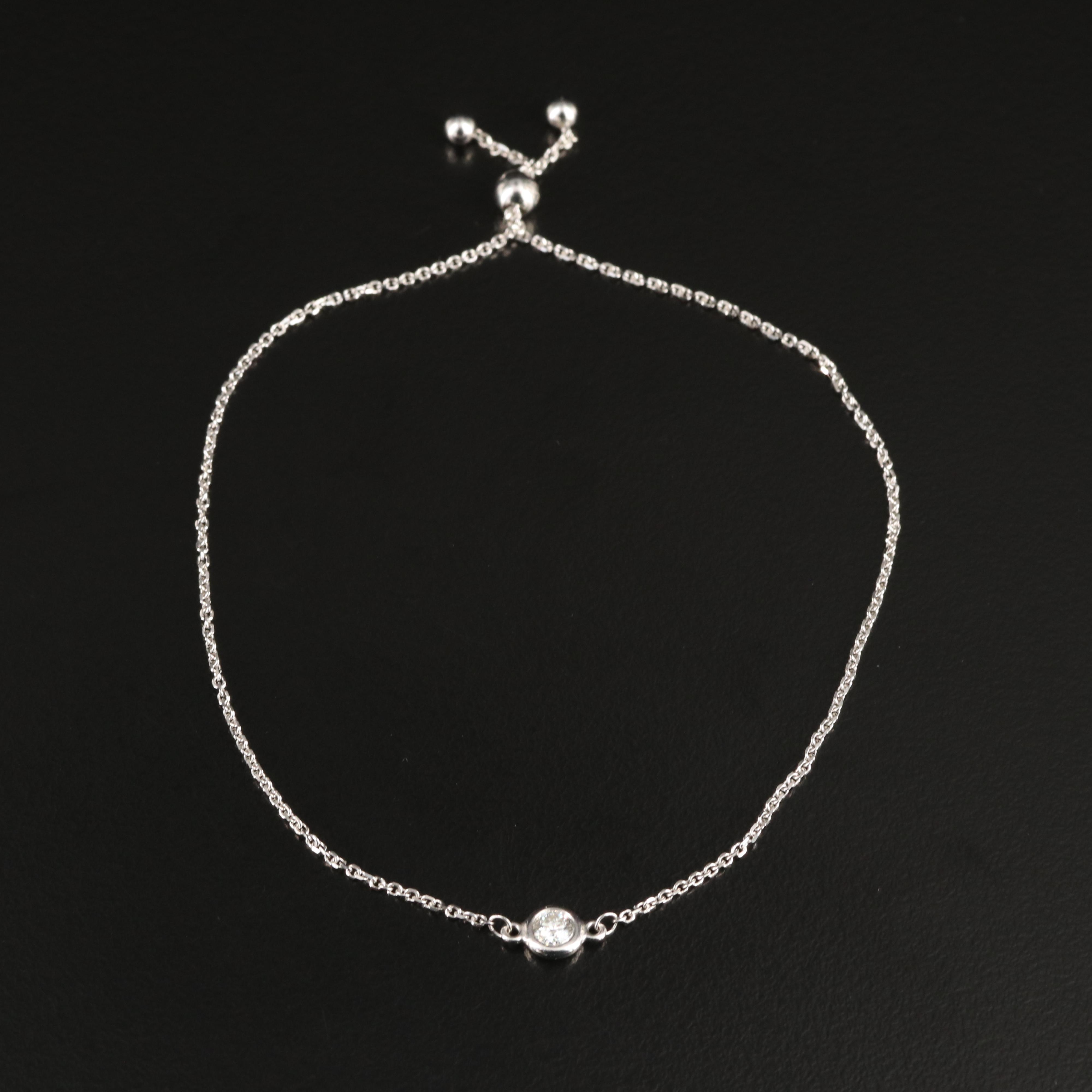 EFFY 14K 0.15 CT Diamond Solitaire Bolo Bracelet