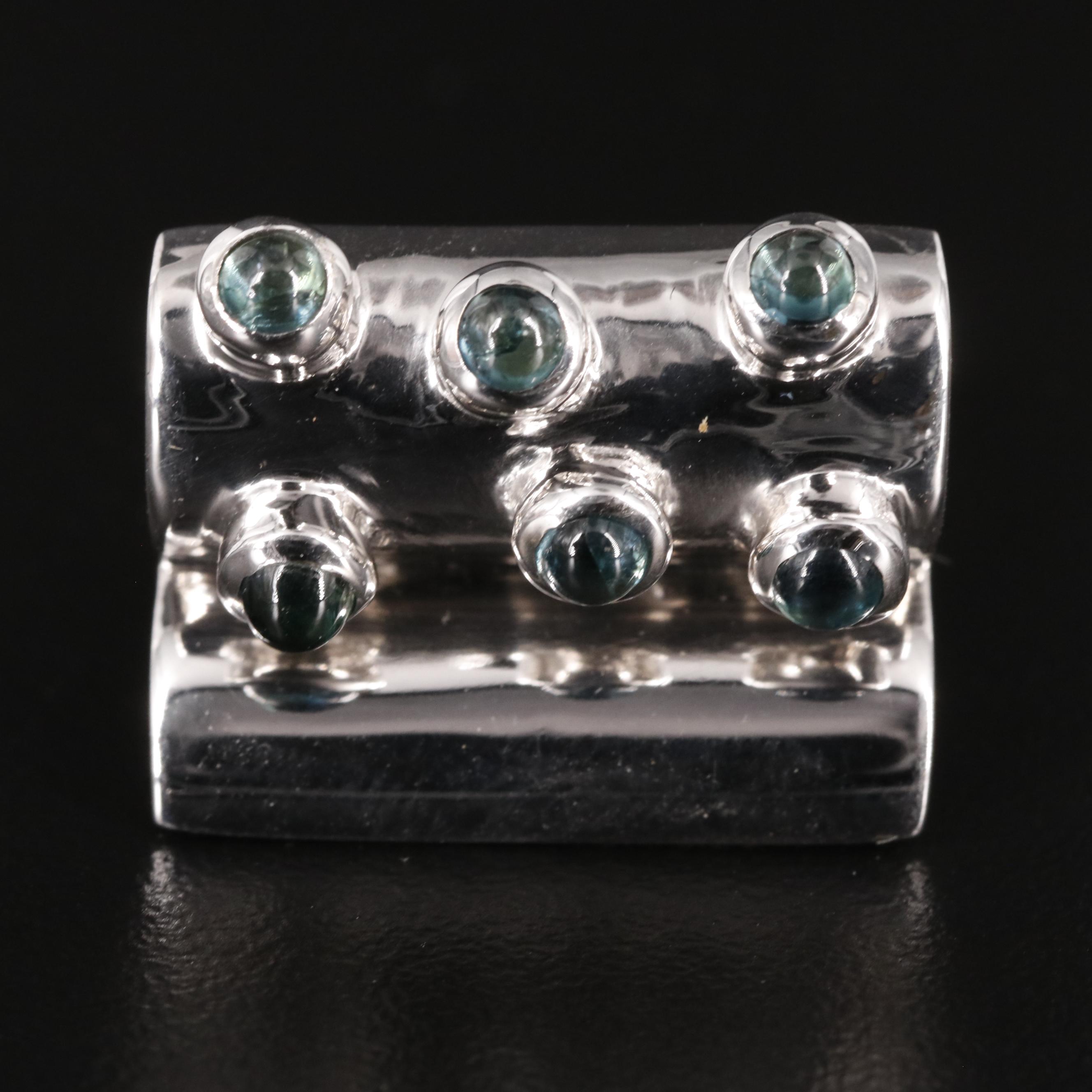 Sterling Blue Topaz Statement Ring