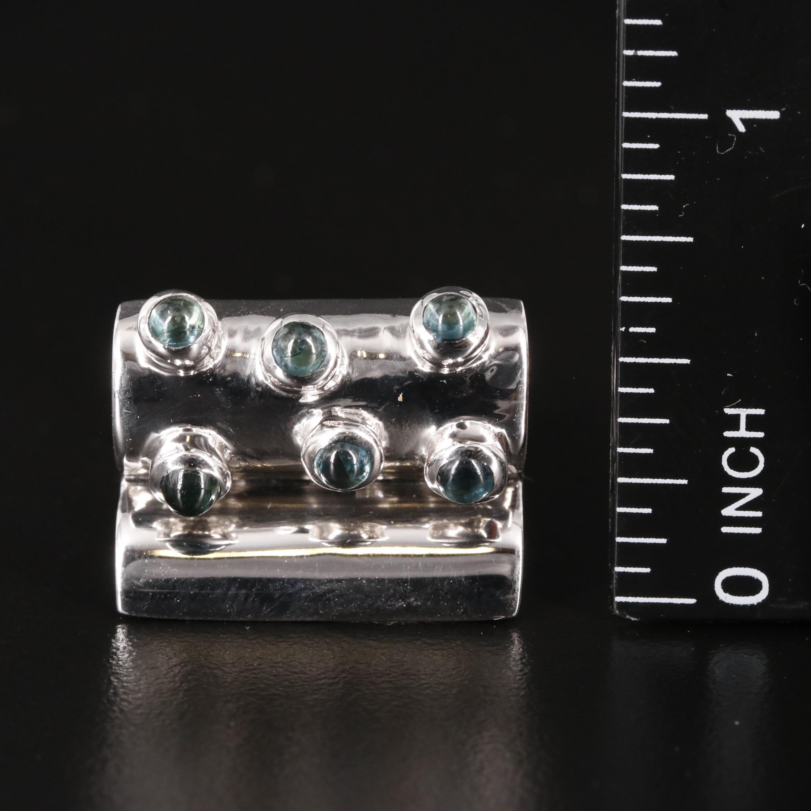 Sterling Blue Topaz Statement Ring