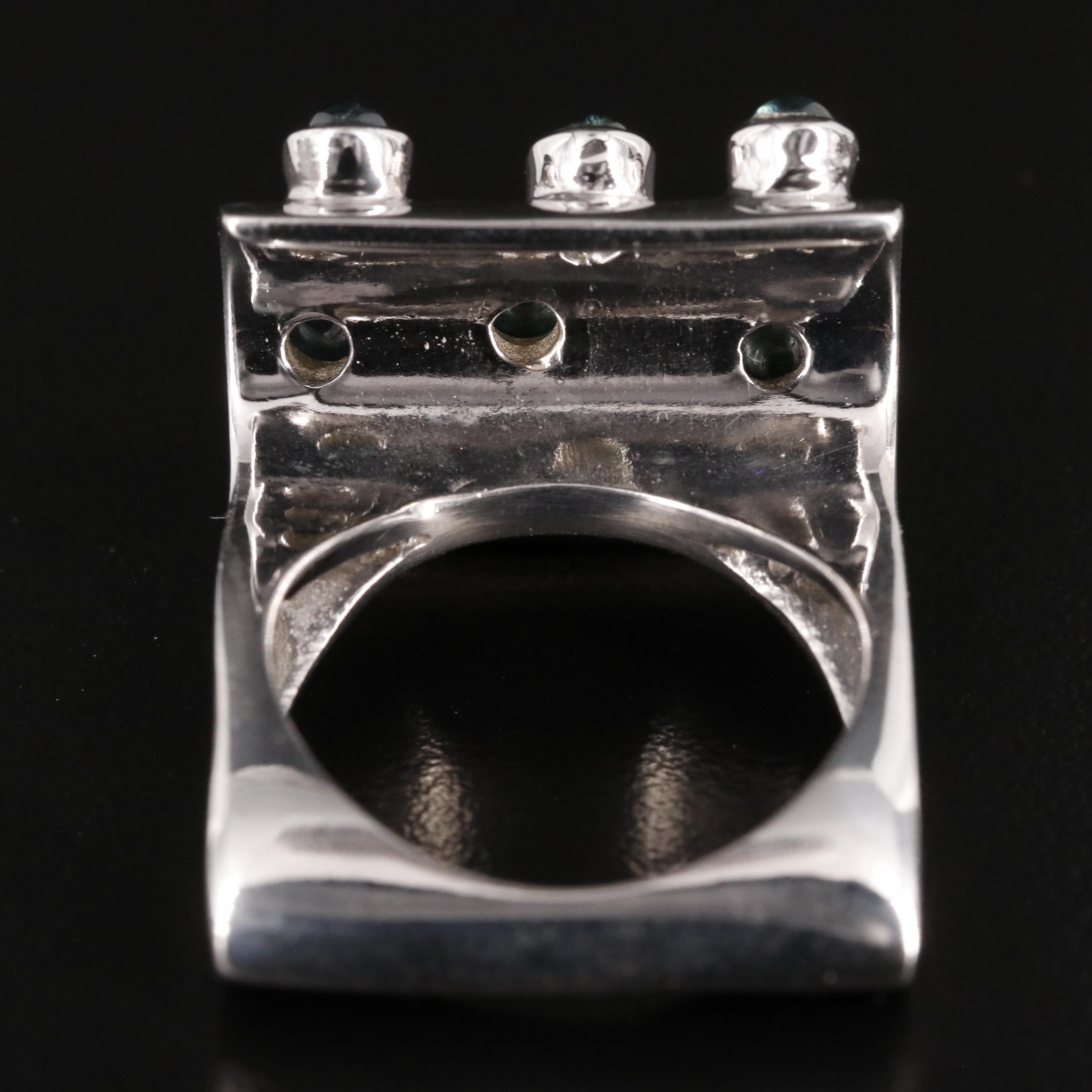 Sterling Blue Topaz Statement Ring