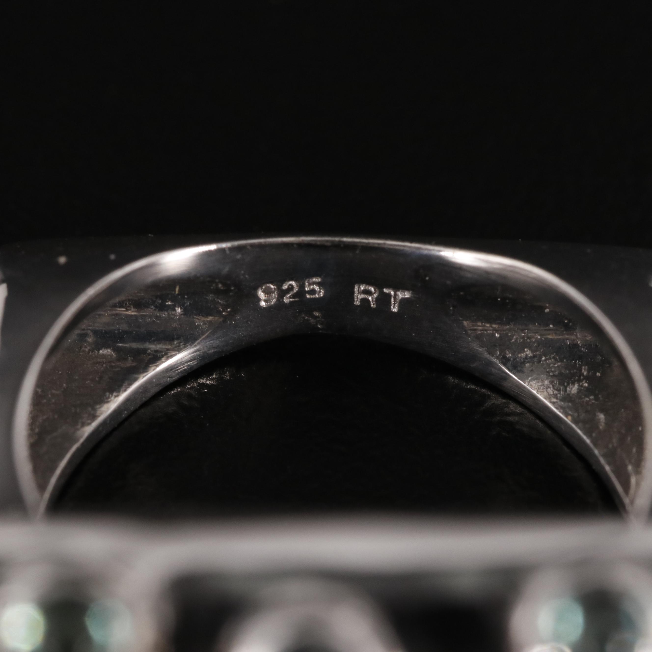 Sterling Blue Topaz Statement Ring