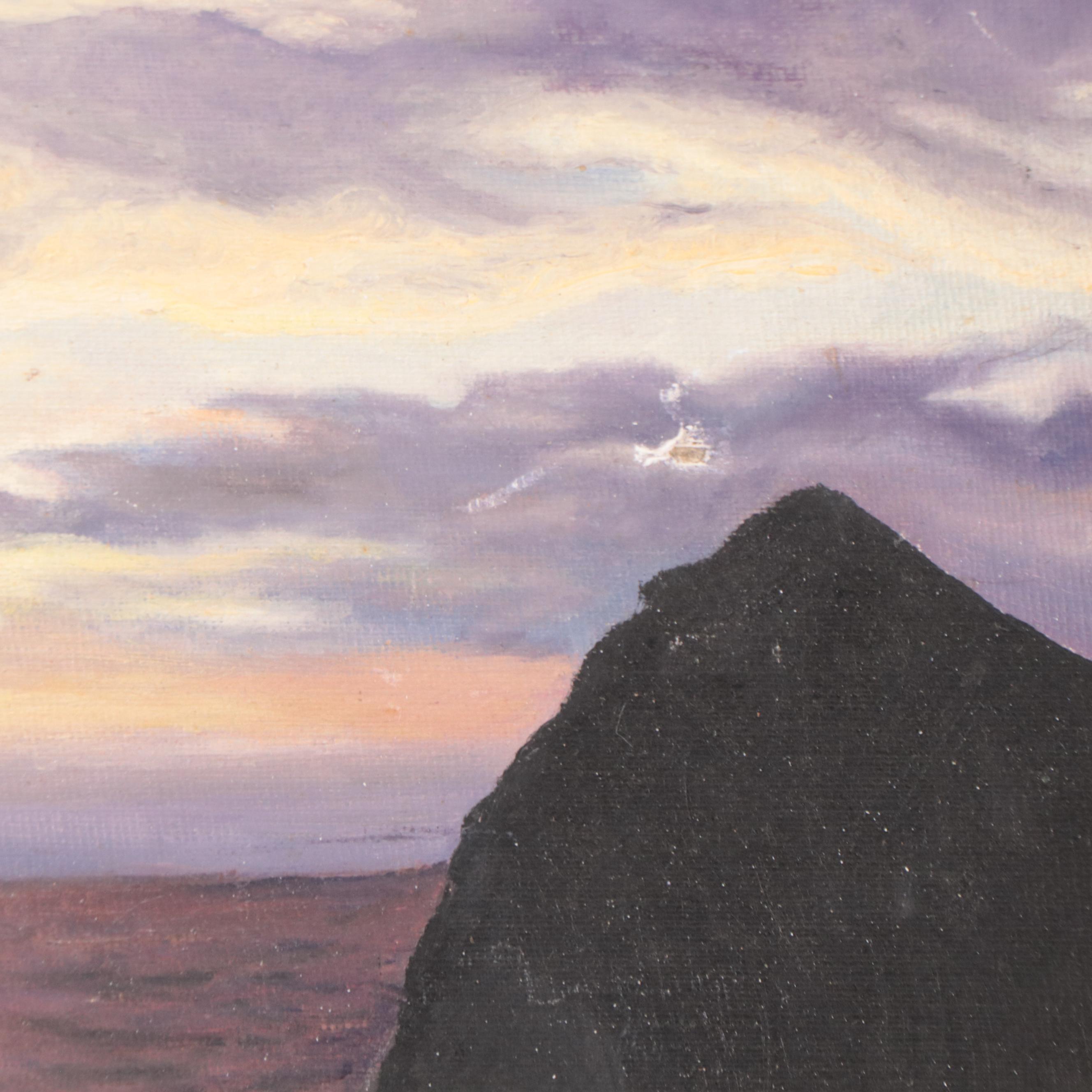 Oil Painting of Coastal Landscape, 1979