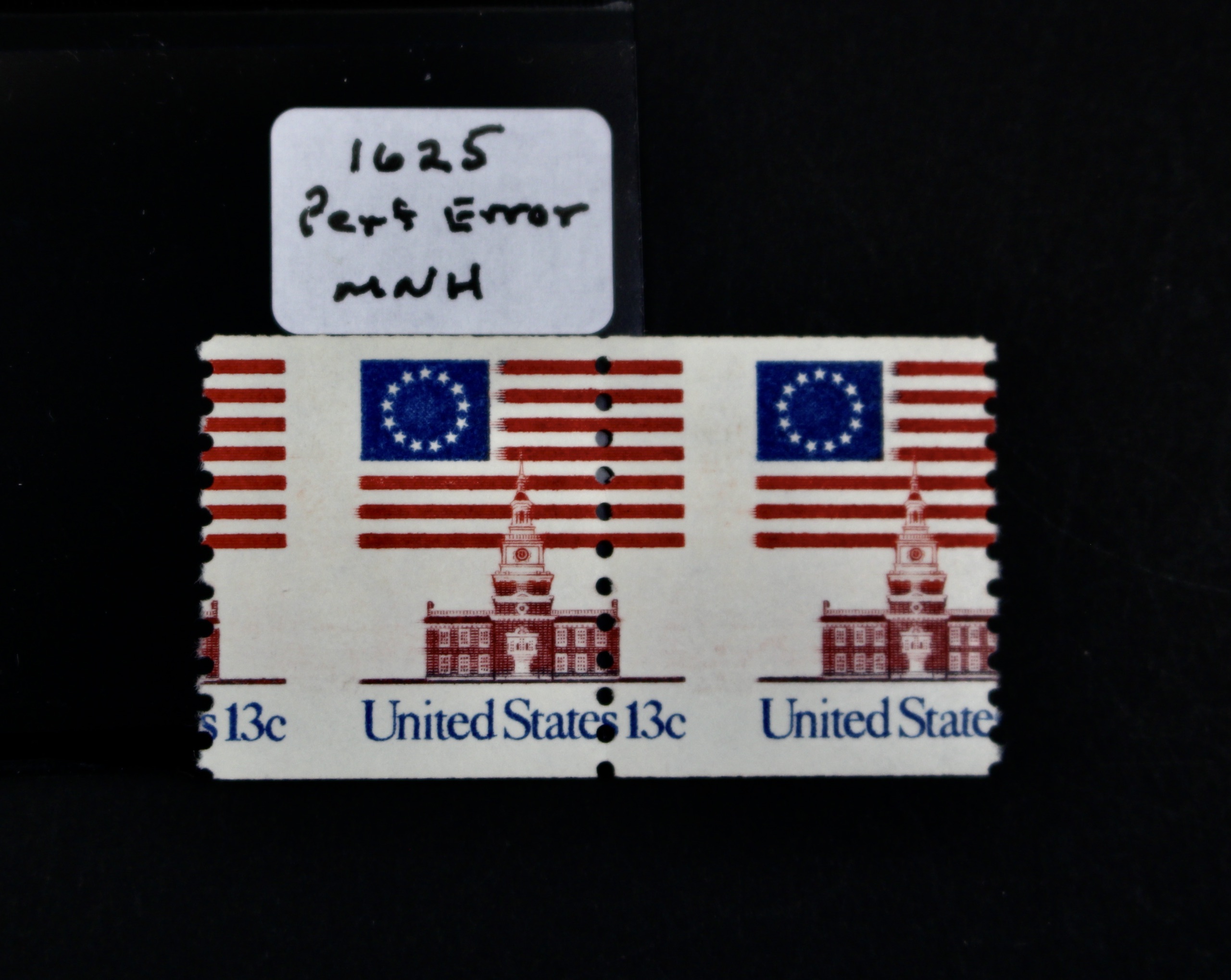 Three Mint Never Hinged Error Postage Stamps