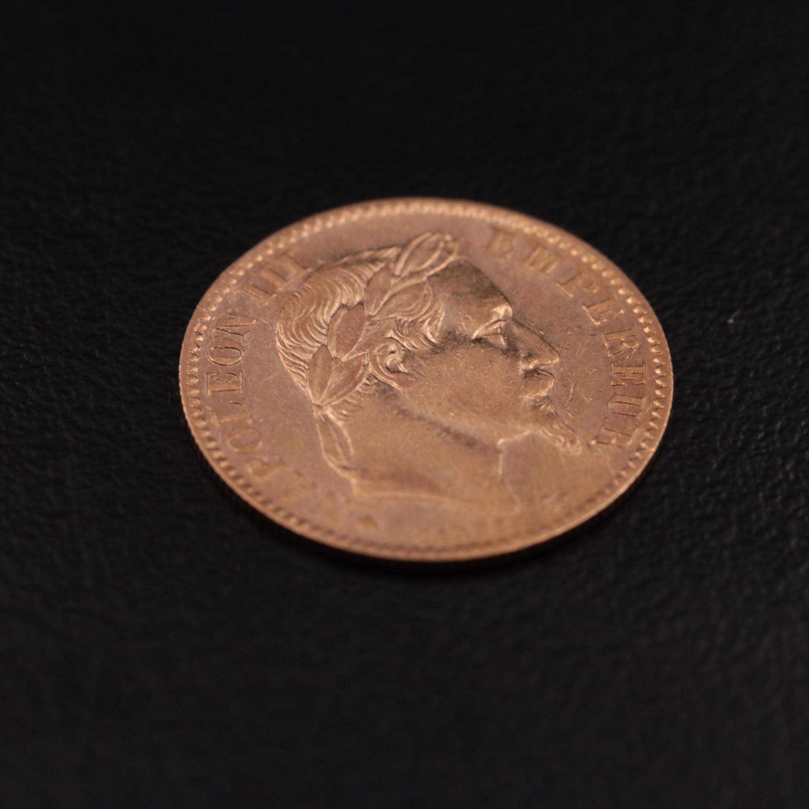 1863-A France 10-Francs Gold Coin