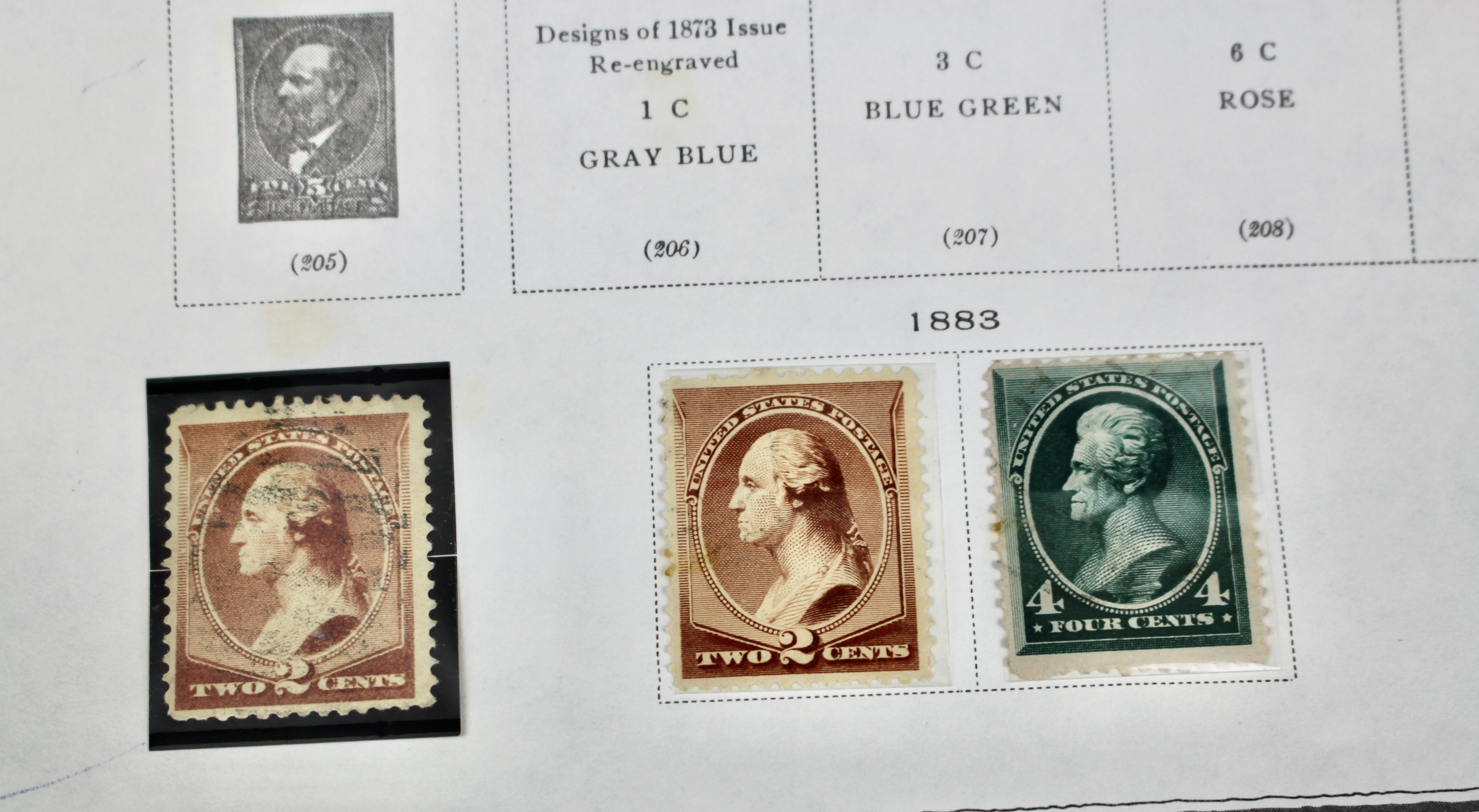 Early U.S. Postage Stamp Collection, 1869 to 1922
