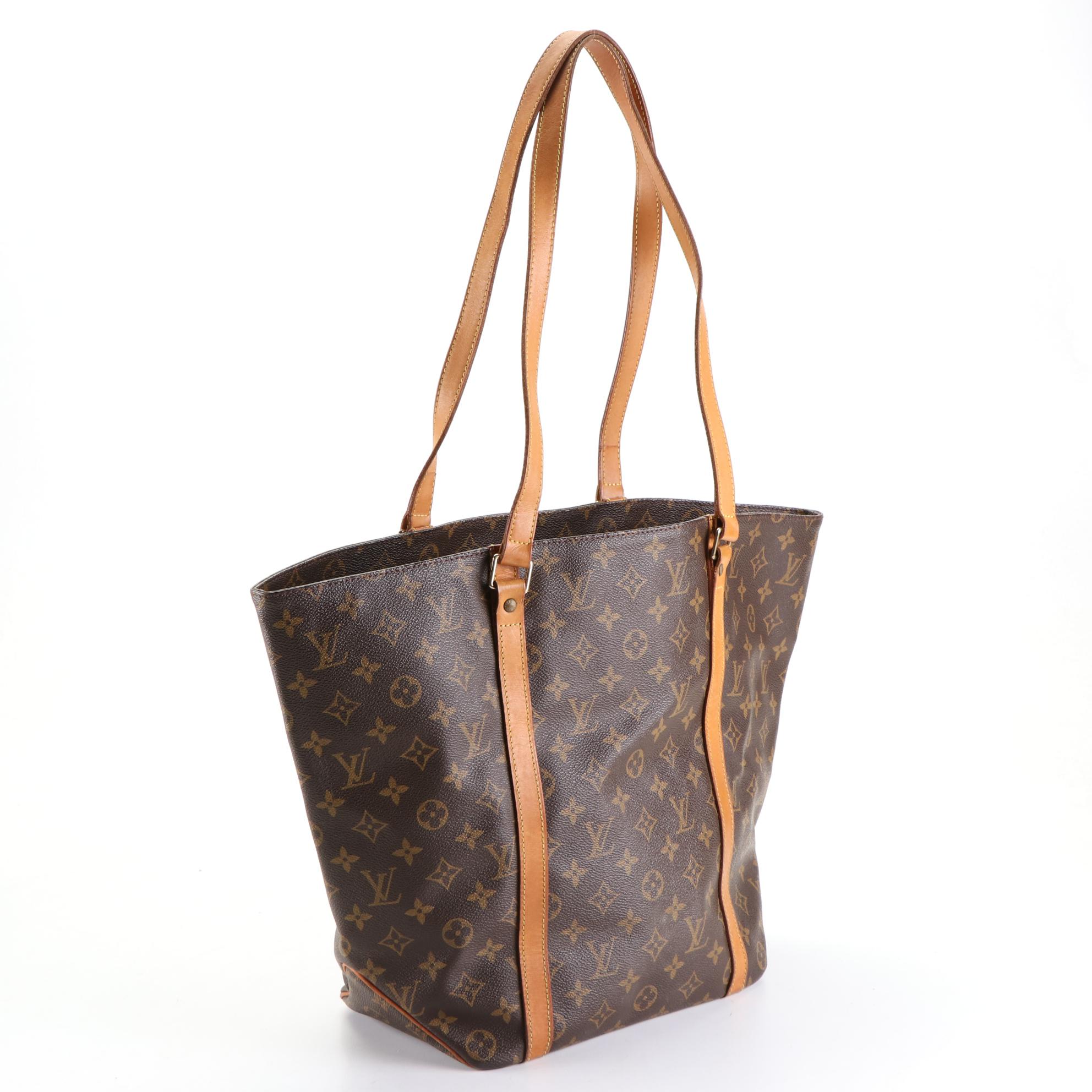 Louis Vuitton Sac Shopping Tote in Monogram Canvas and Vachetta Leather
