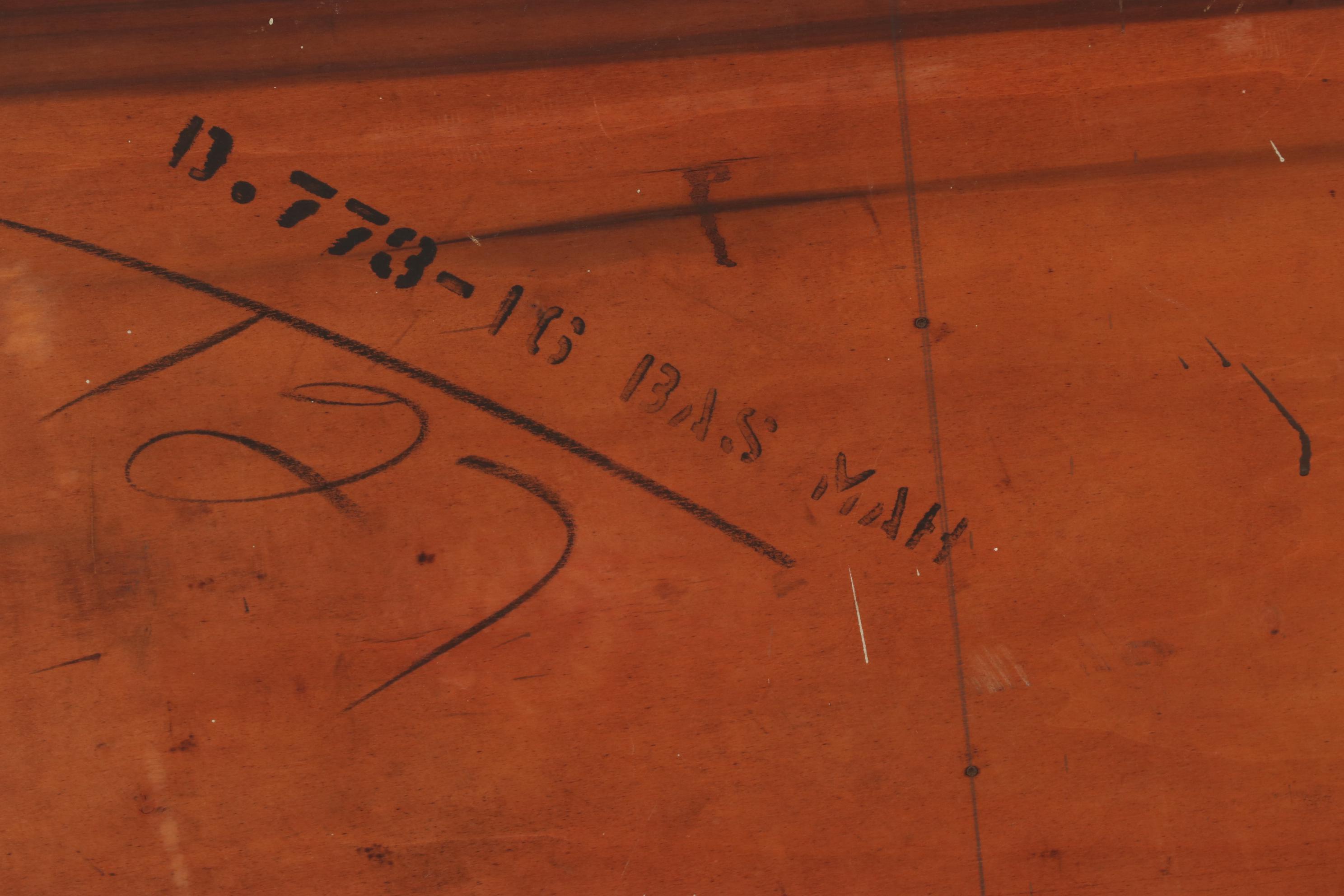 Art Deco Style Paint-Decorated Mahogany Cabinet, 20th Century