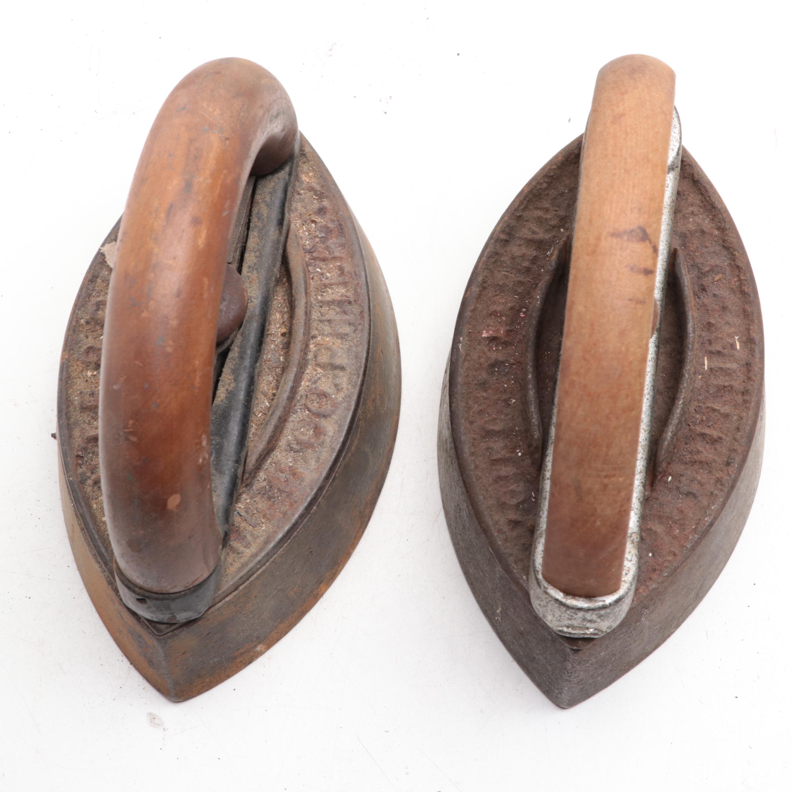 Griswold Cast Iron Frying Pans with Other Cookware, Sad Irons and Shoe Mold