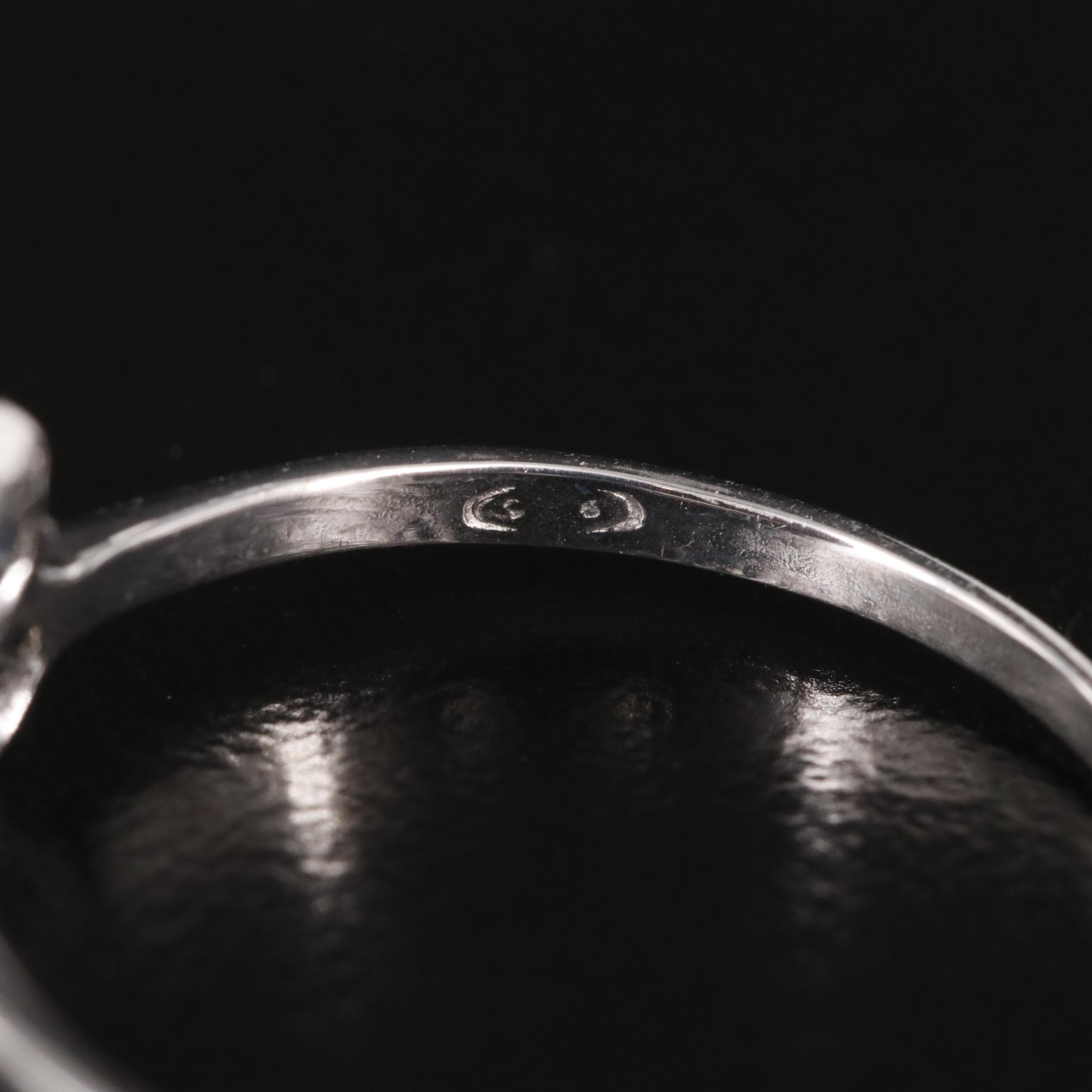 Sterling Sapphire Cluster Ring