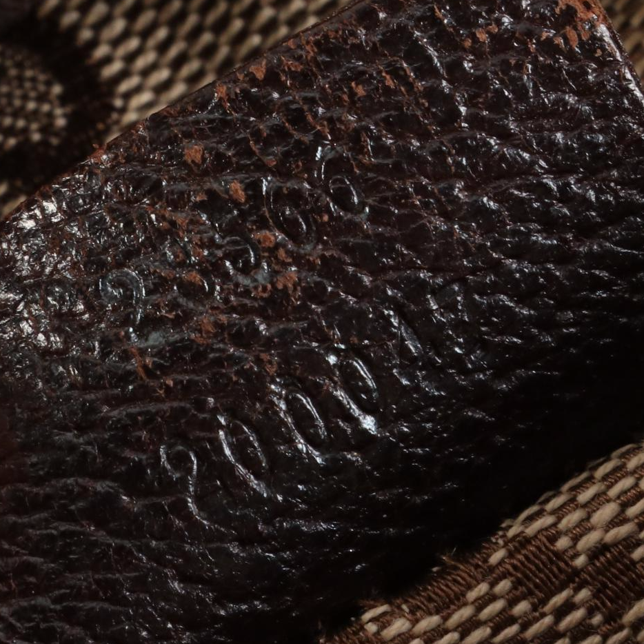 Gucci Belt Bag in GG Canvas and Brown Cinghiale Leather