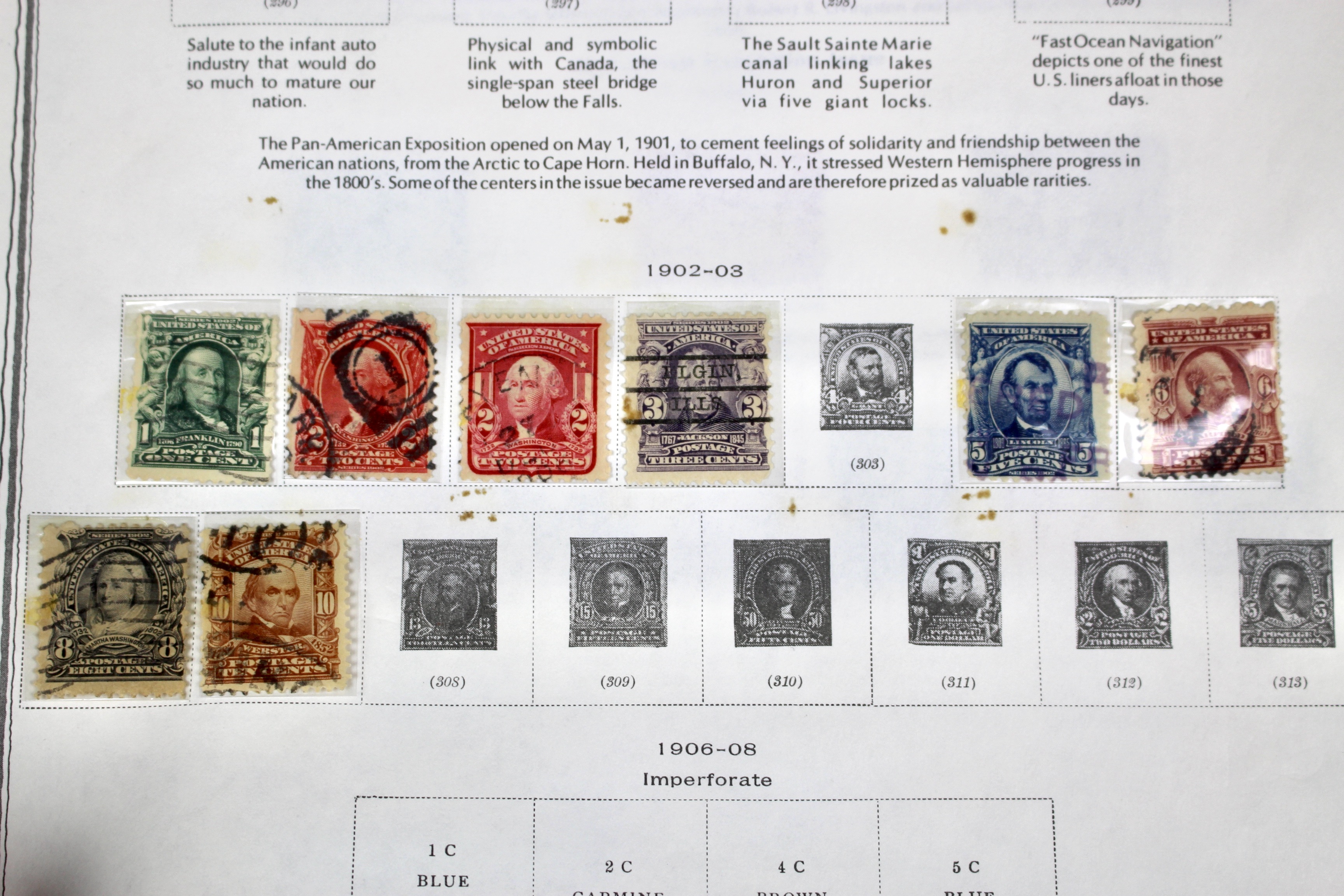 Early U.S. Postage Stamp Collection, 1869 to 1922