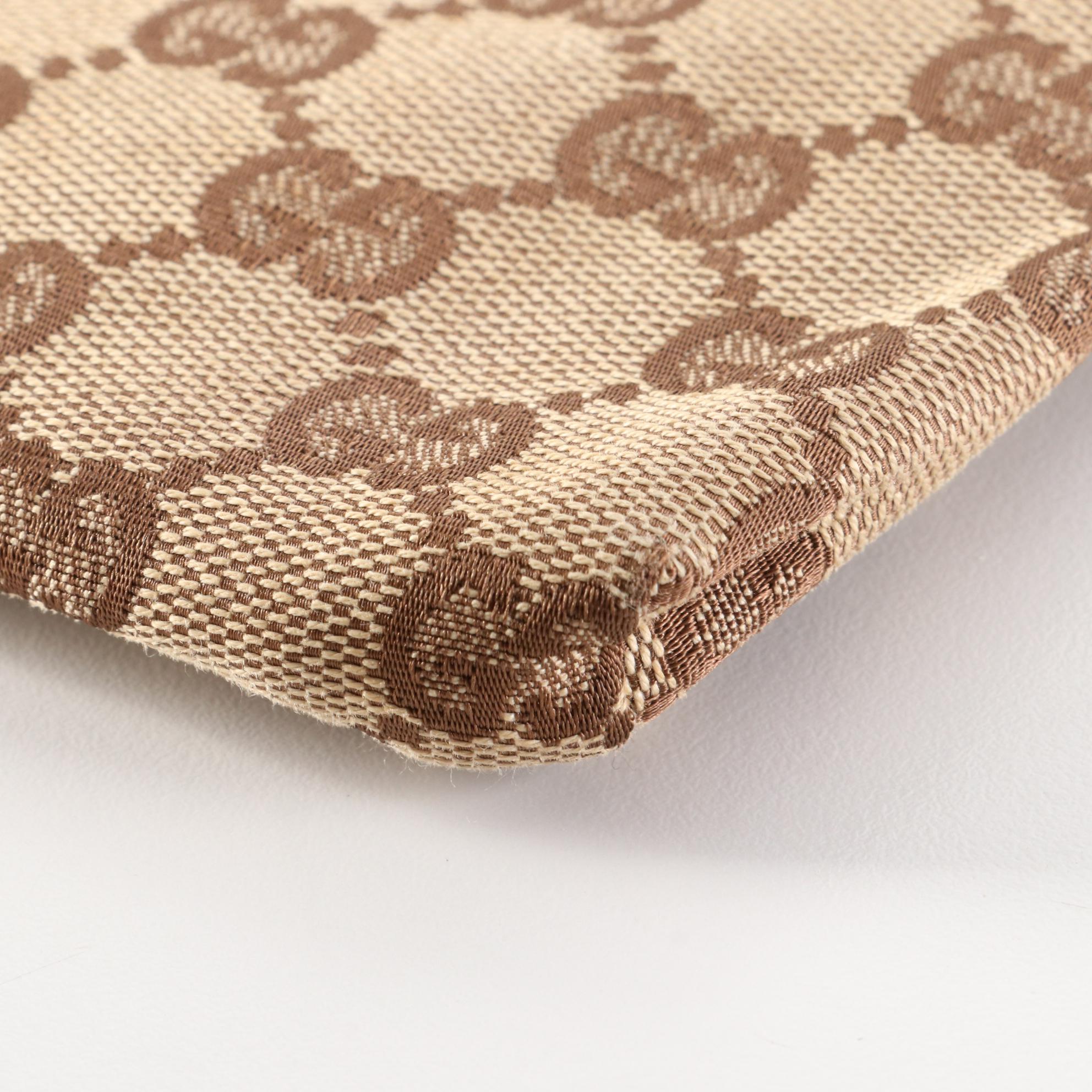 Gucci Belt Bag in GG Canvas and Brown Cinghiale Leather