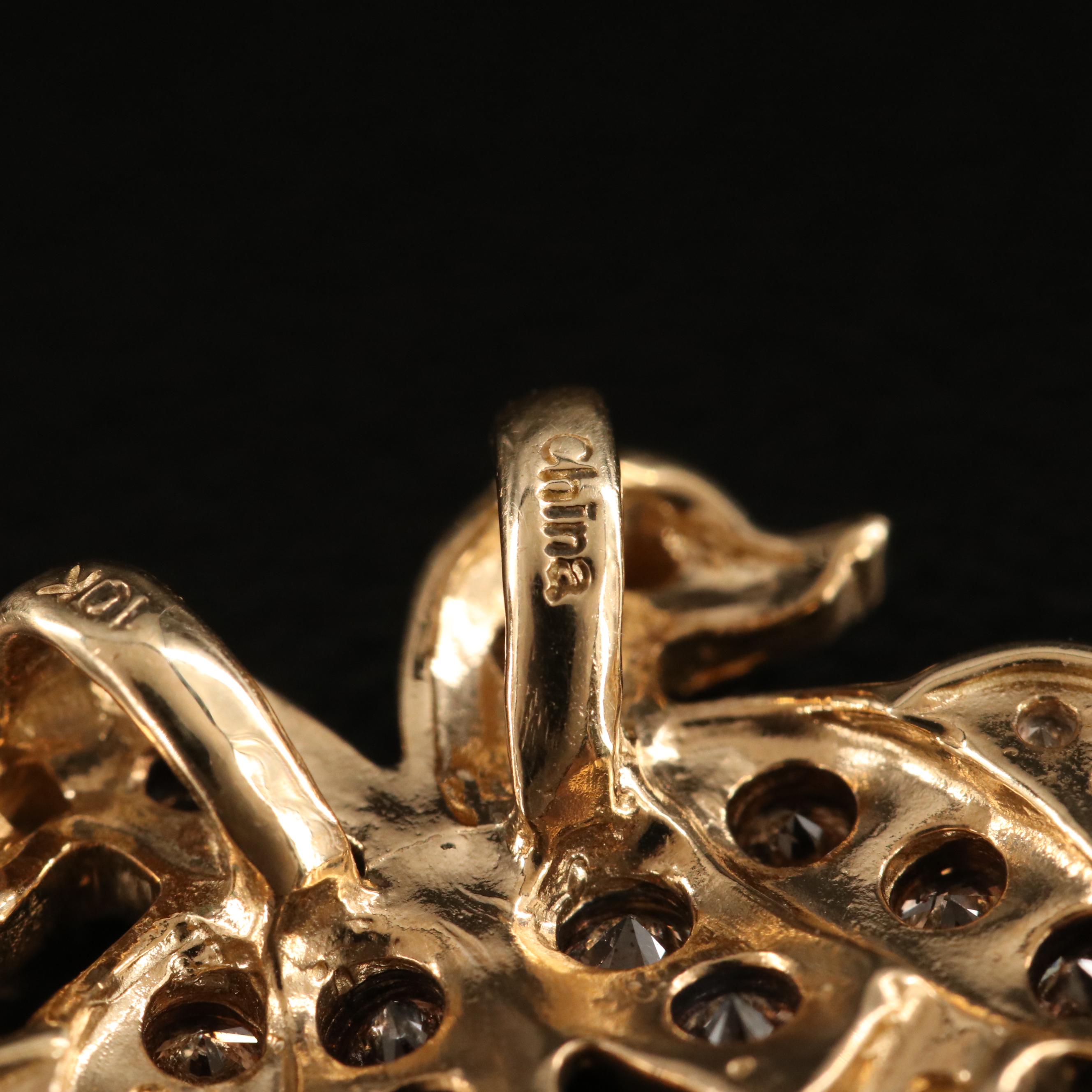 10K 0.79 CTW Diamond Love Birds Pendant