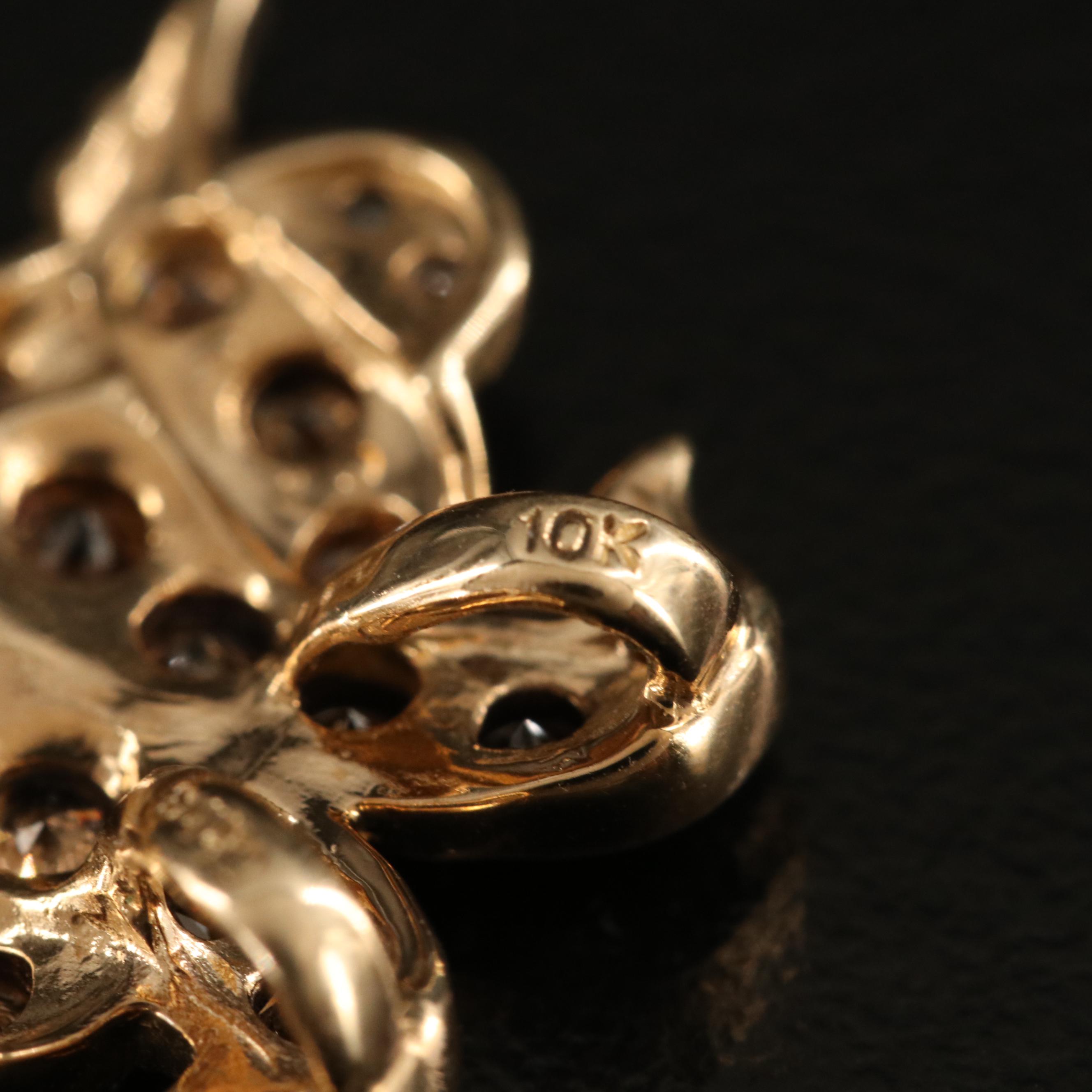 10K 0.79 CTW Diamond Love Birds Pendant