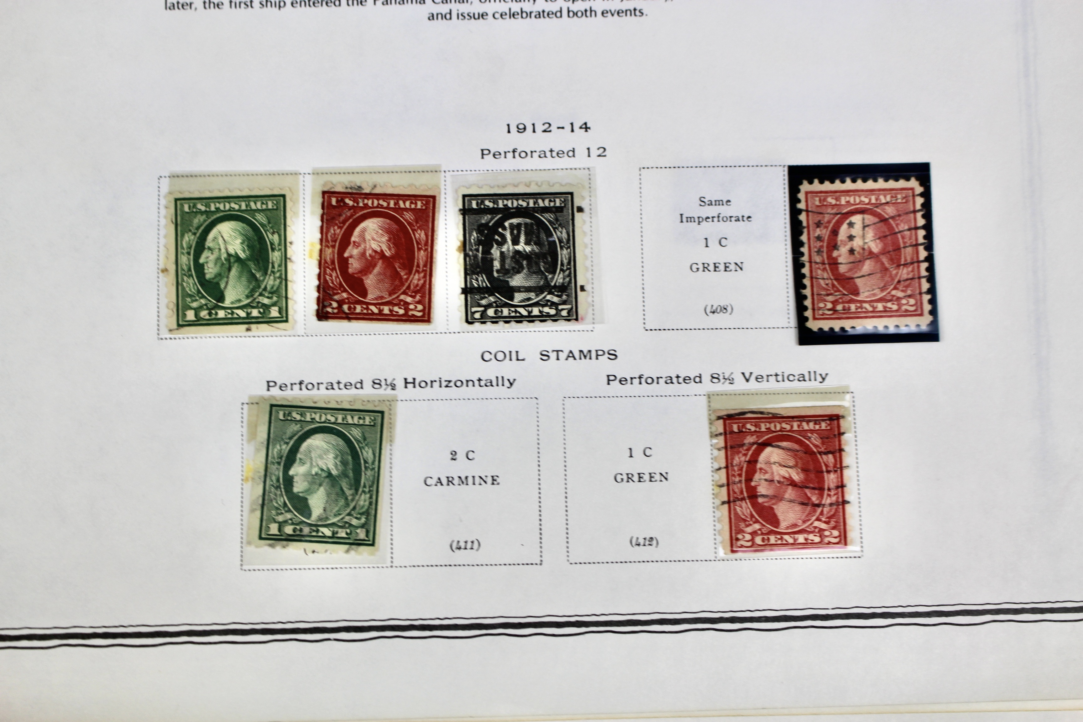 Early U.S. Postage Stamp Collection, 1869 to 1922